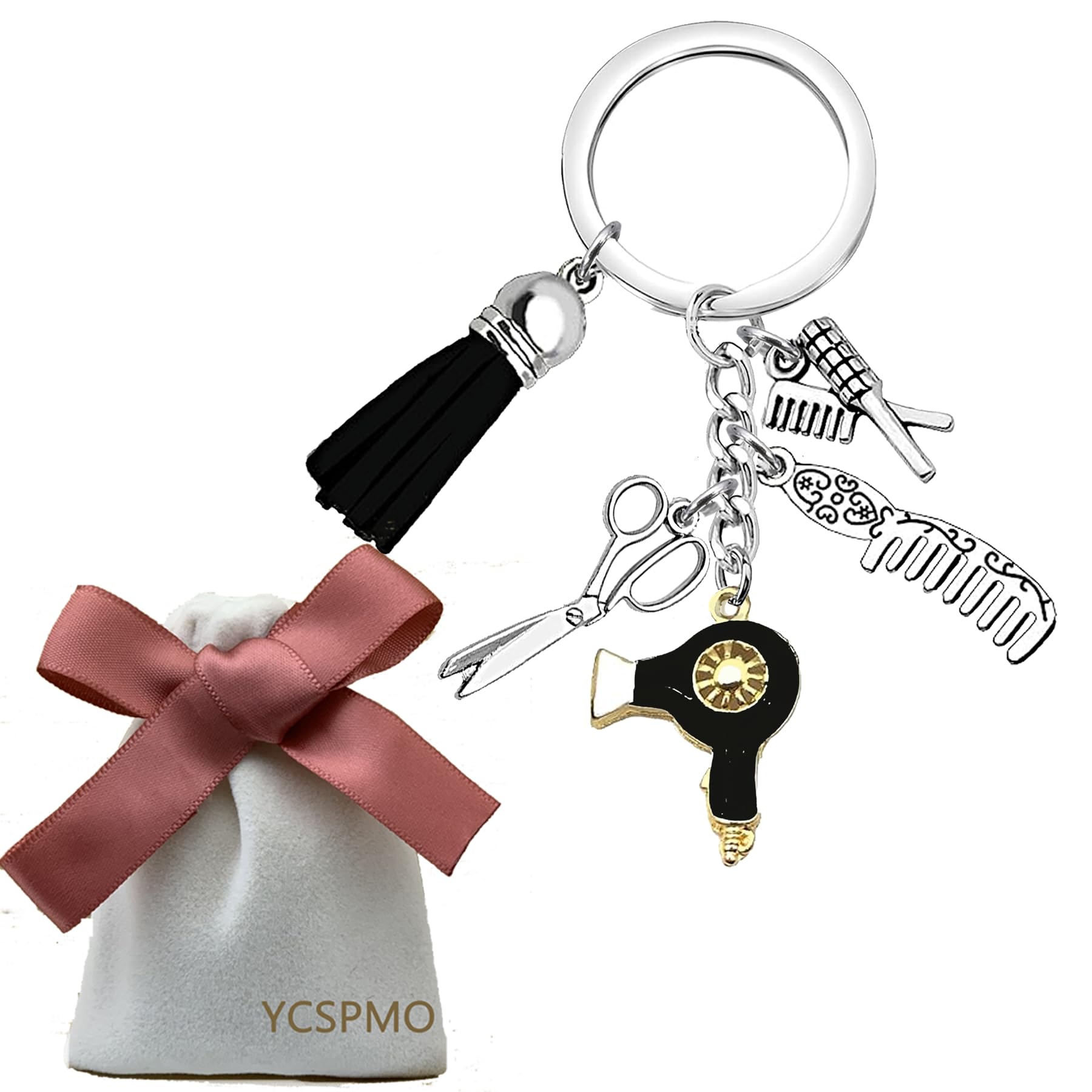 ICHRATI Friseur-Schlüsselanhänger – Personalisiertes Geschenk Für Stylistinnen, Mit Kamm & Schere Charm