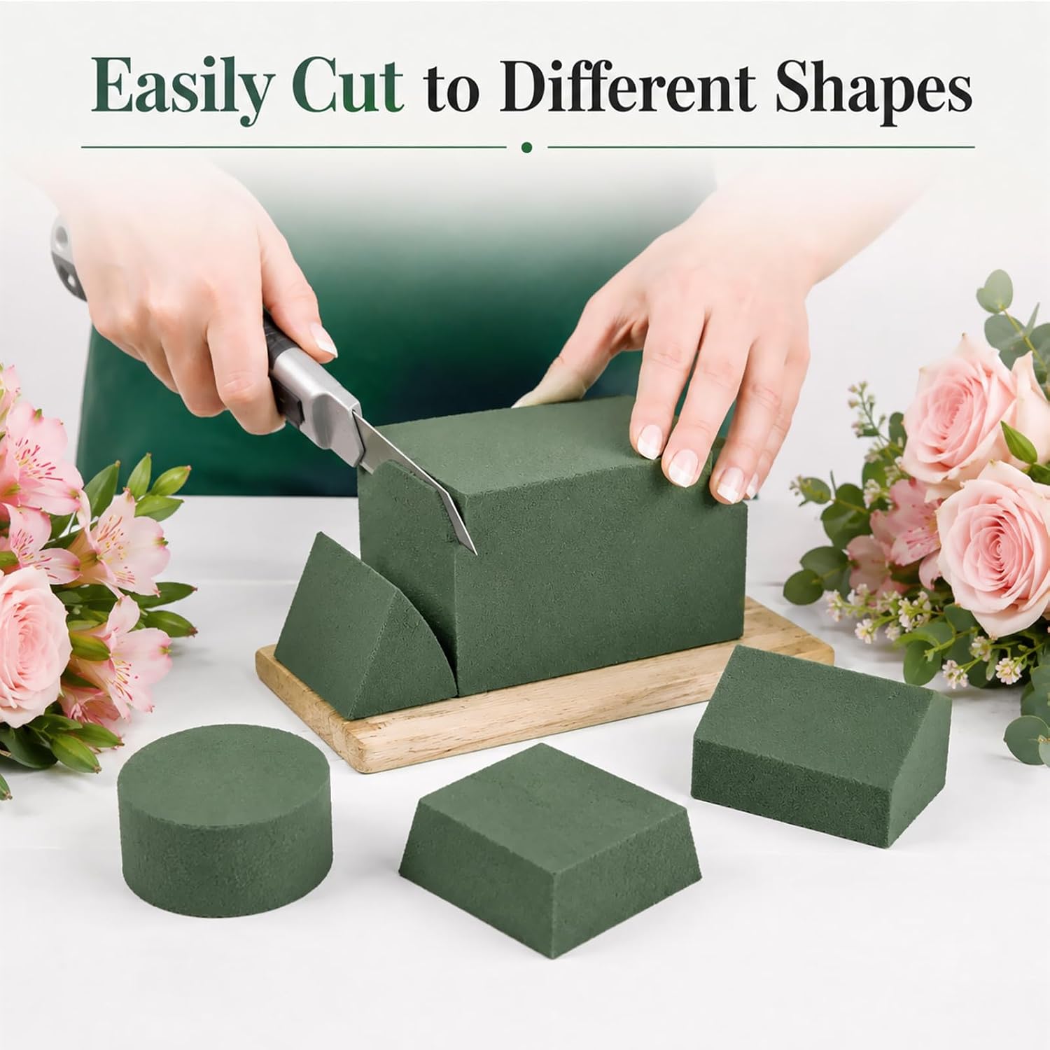 LOYORTY 30PCS Floral Foam Blocks, 5.5 x 3.1 x 1.8 Inch Floral Foam for Flower Arrangements, Dry & Wet Flower Foam for Flower Arrangements for Wedding, Birthdays, Home