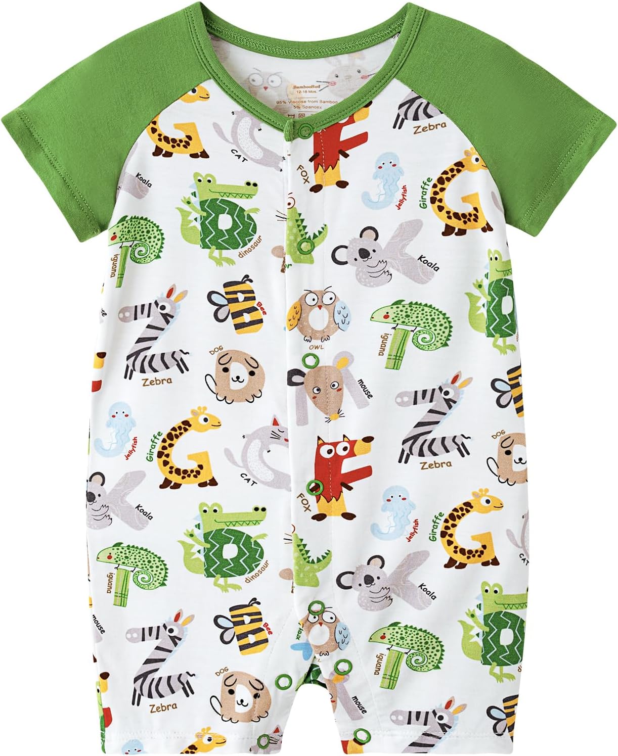 Baby Romper Short Sleeve Boys Girls Rompers Soft Viscose from Bamboo Pajamas Unisex Toddler Sleepwear 0-24Months