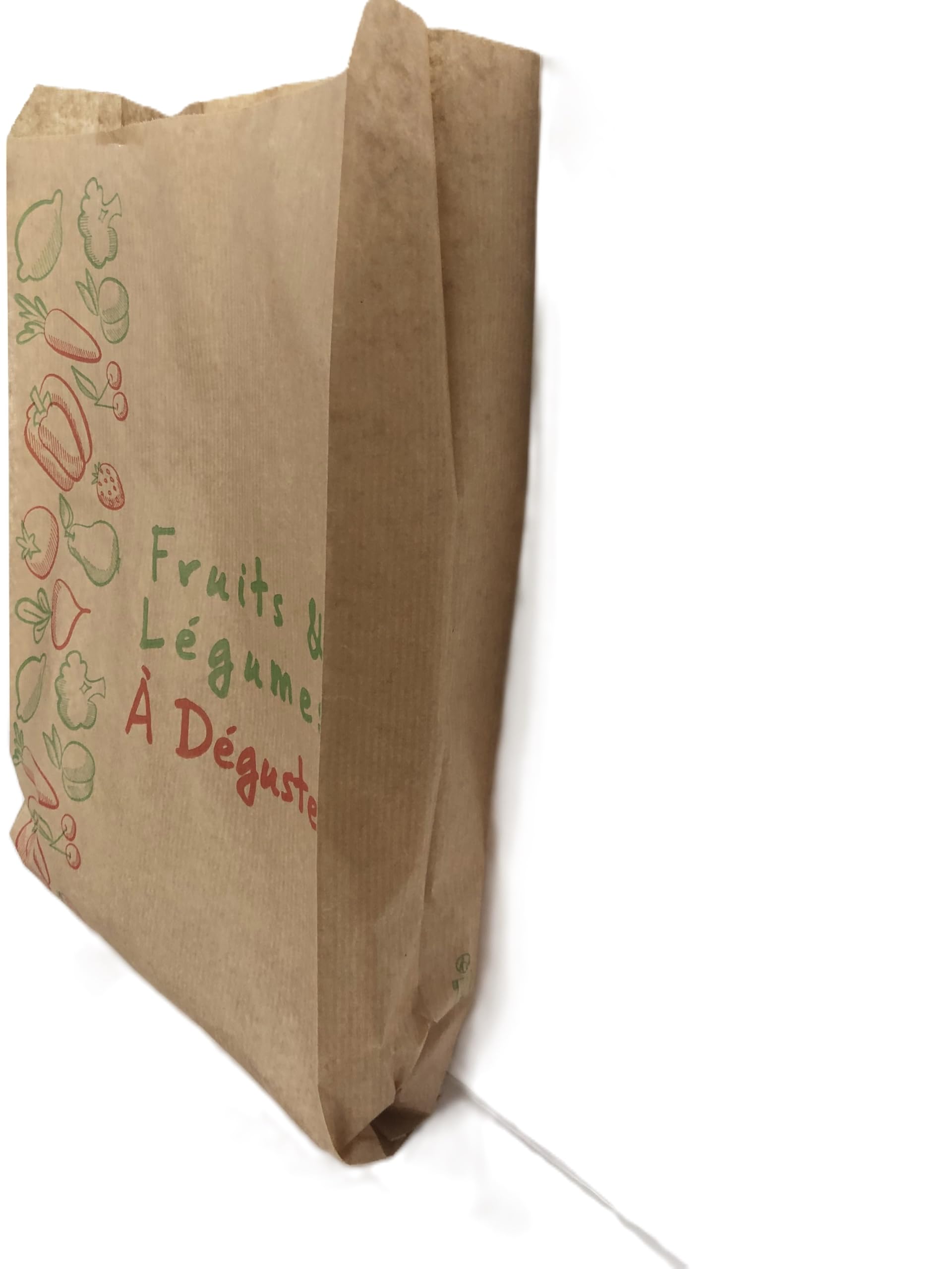 1000 sacs primeur fruits et légumes papier kraft alimentaire 2 kg kilos 200x310+60 m/m