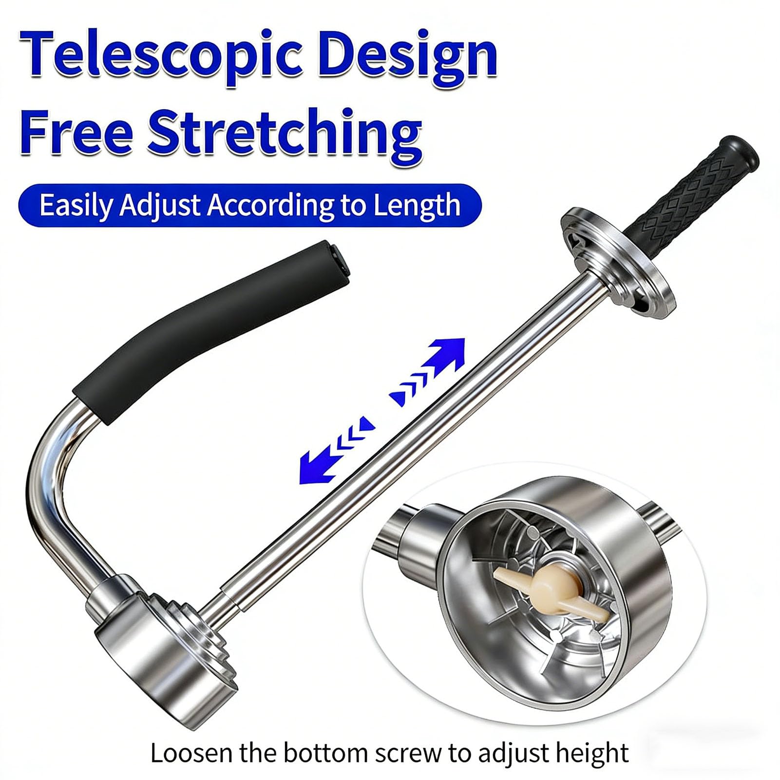 Mango para Film retráctil, dispensador de Film Estirable, Soporte para dispensador de Film Estirable, máquina de Embalaje Manual - Compatible con Ancho de Film de 11.8 a 19.6 Pulgadas