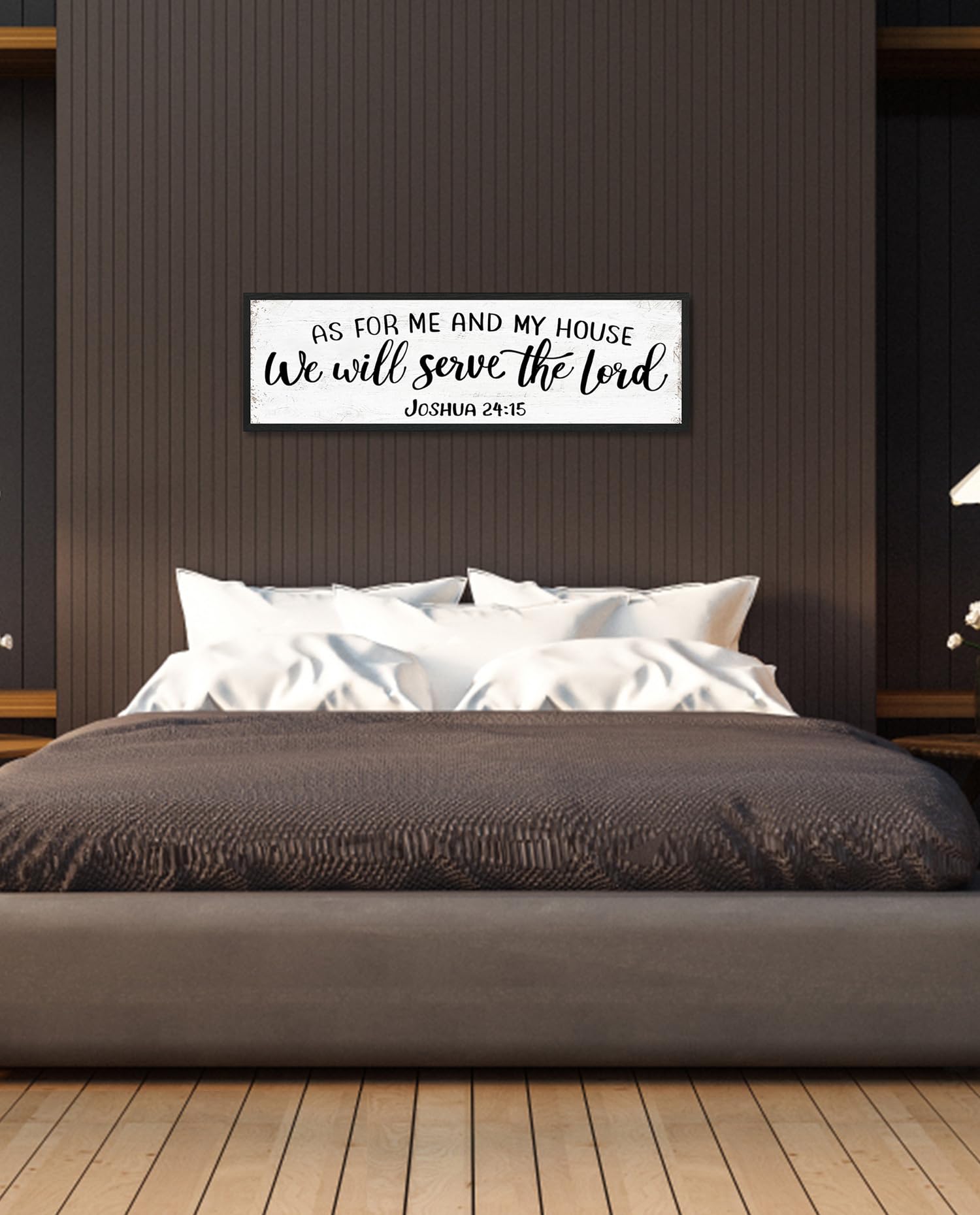 Wanddekoration „As For Me And My House“ – Christliches Schild, 104 X 38 Cm, Aus Holz