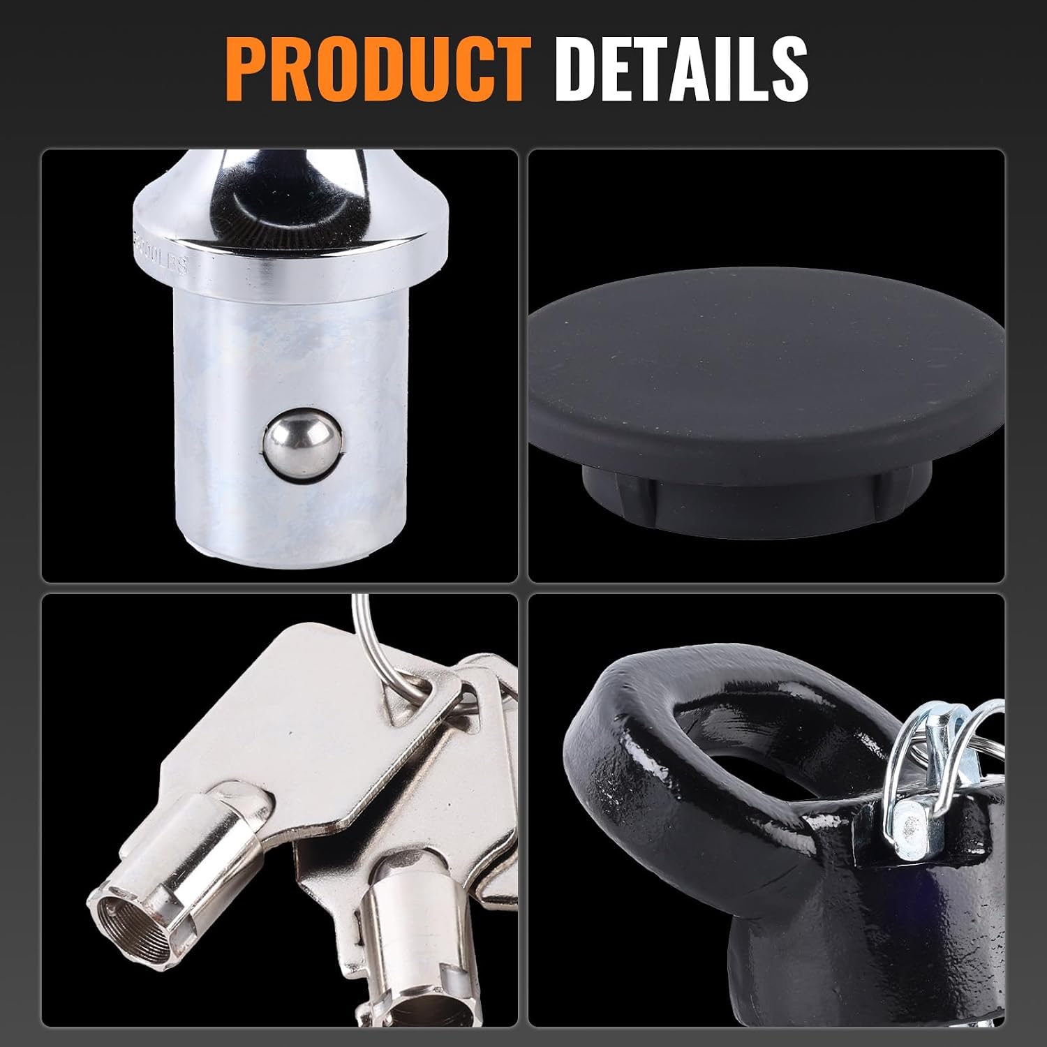 Update Anti-Theft 60618 Puck System Gooseneck Ball Hitch Kit with Lock 38000 lbs Compatible with 2013-2025 Dodge RAM 2500 3500, 2-5/16 Inch Gooseneck Ball for Truck Bed Safety Chain Anchors