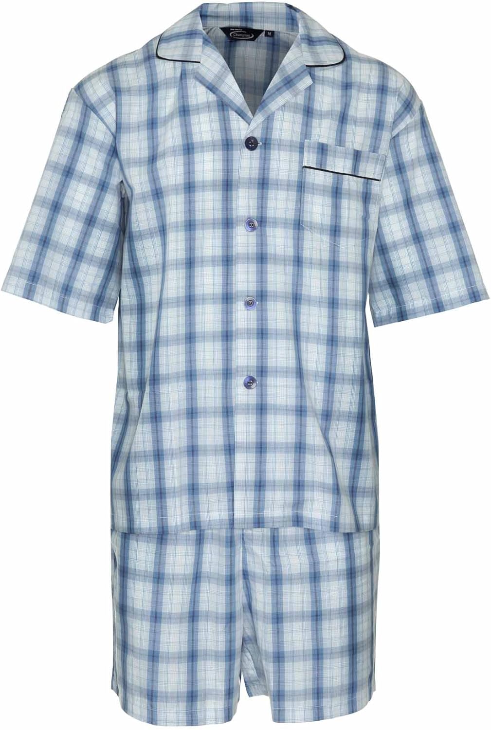 Mens Champion Luxury Polycotton Short Pyjama Lounge Wear Navy XXXL :  Amazon.co.uk: Fashion