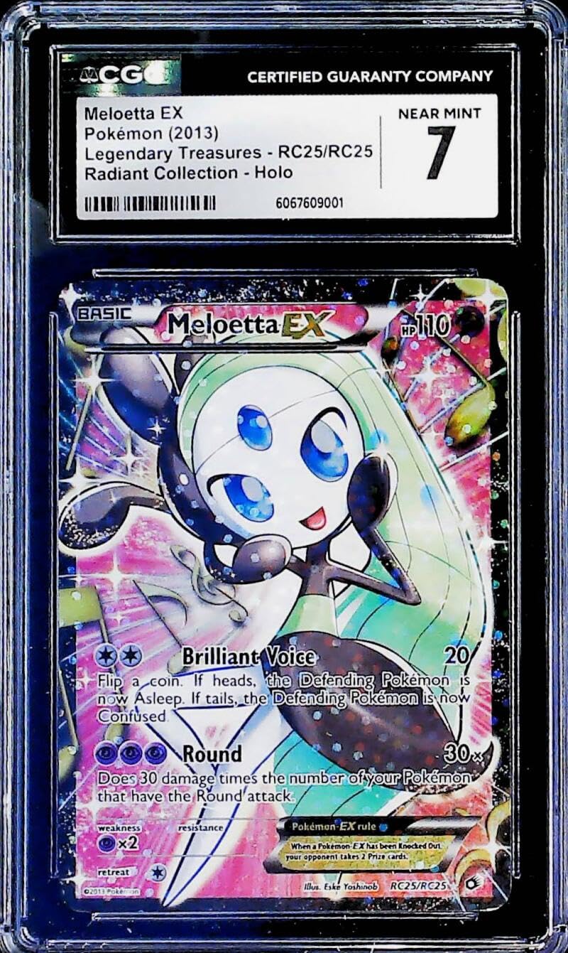 Meloetta EX Radiant Collection Legendary Treasures RC25 CGC 7 NM Trading Card
