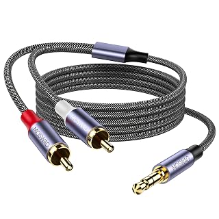 MOSWAG Jack 3.5mm Mâle vers 2 RCA Mâle Stéréo Audio 3M - Les Beatles, Paul McCartney, John Lennon, RIngo Starr, George Harrison