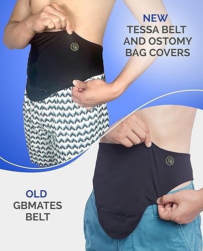 Miniatura 8 de Ostomy Belt Tessa Grey - Fundas para bolsa de ostomía de alta calidad, tela transpirable, funda para bolsa de colostomía para hombres y mujeres