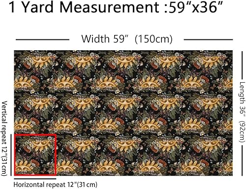 Vista 141 de Erosebridal The Yards - Tela floral de The Yard, tela de decoración de hojas retro, tela de tapicería de flores de hortensias de abejas de granja