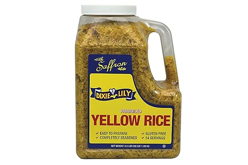 Dixie Lily - Arroz amarillo con azafrán jarras de 3.5 libras Paquete de 2