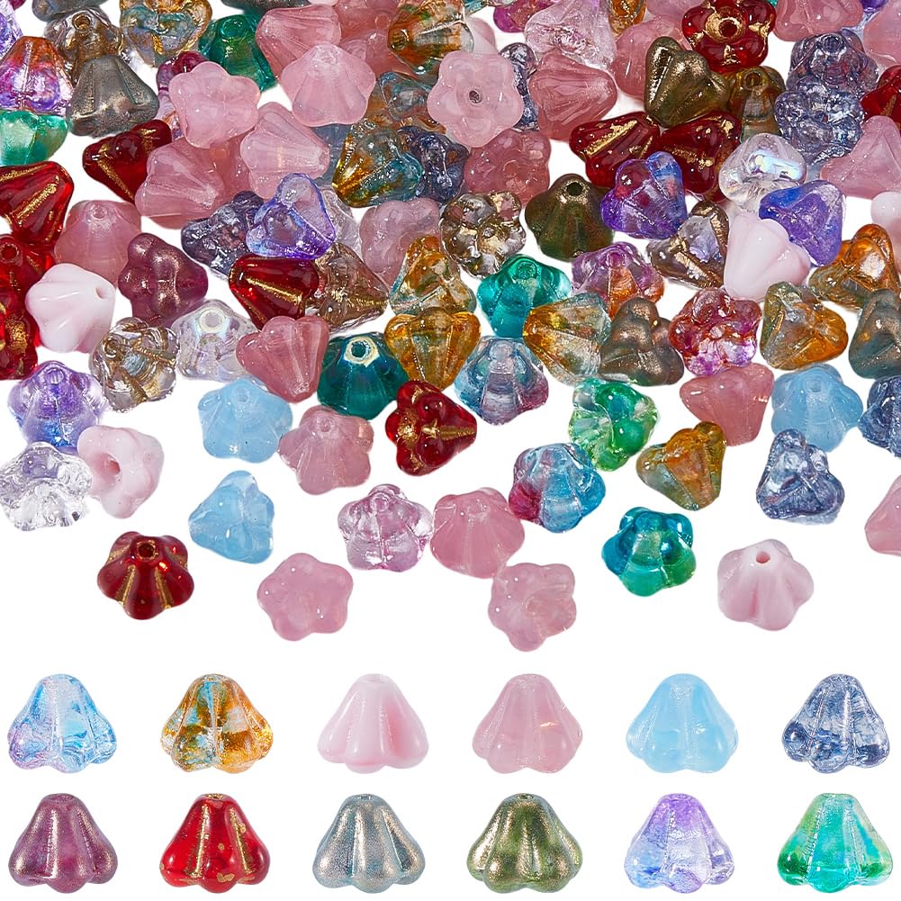 Fleur de lys en perles en verre tchèque haut de gamme pour confectionner des colliers