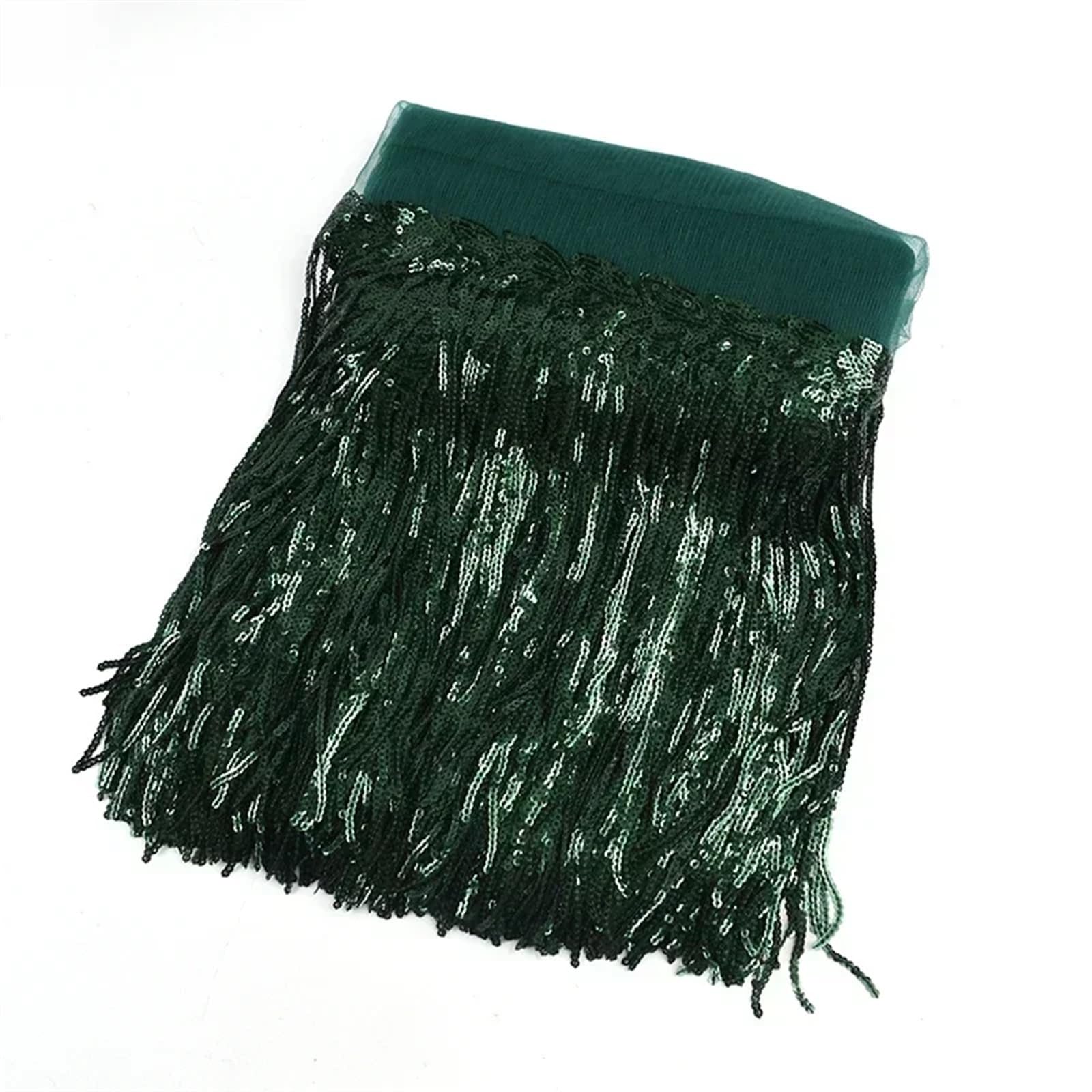 Fransenborte 1–10 Yards Meetee 18 cm Pailletten-Fransenbesatz, Quaste, glitzernde Spitzenfransen for Tanzkleidung, Kleider, dekoratives DIY-Nähzubehör
