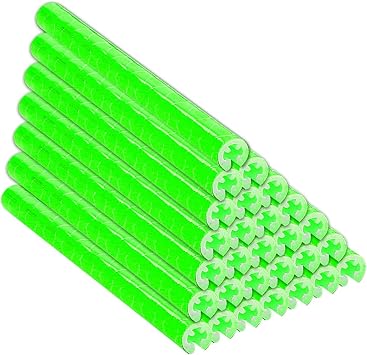 48 Pcs Bike Spoke Reflectors,Bicycle Wheel Reflective Clips for Night Riding Safety,360 Degree Visibility Tube Warning Strip Covers for Road Mountain Wheelchair