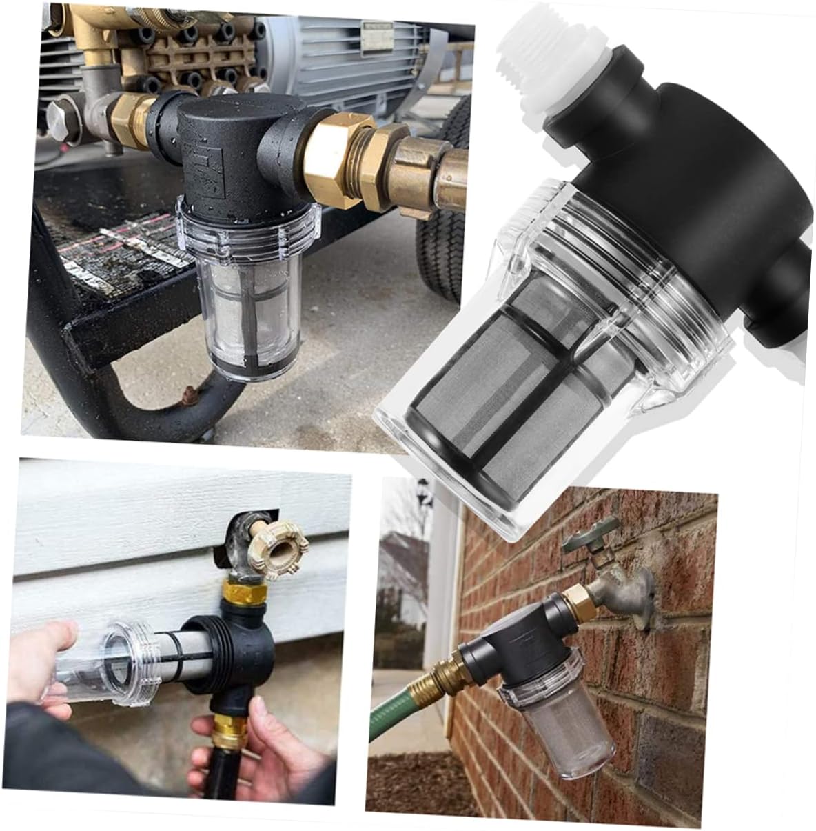 DOITOOL 1pc Inline Water Strainer with Mesh Filter Screen Easy to Install Hose Filter for Garden Hose and Pressure Washer Use High Efficiency Filtration