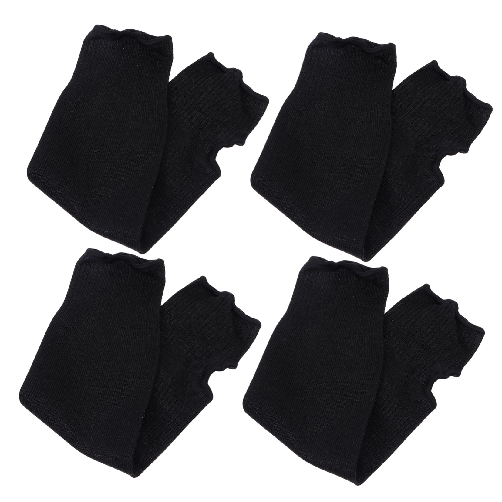 Schnittfeste Armstulpen 4 Stück, Schwarz, aus Hppe, Weihnachten Party