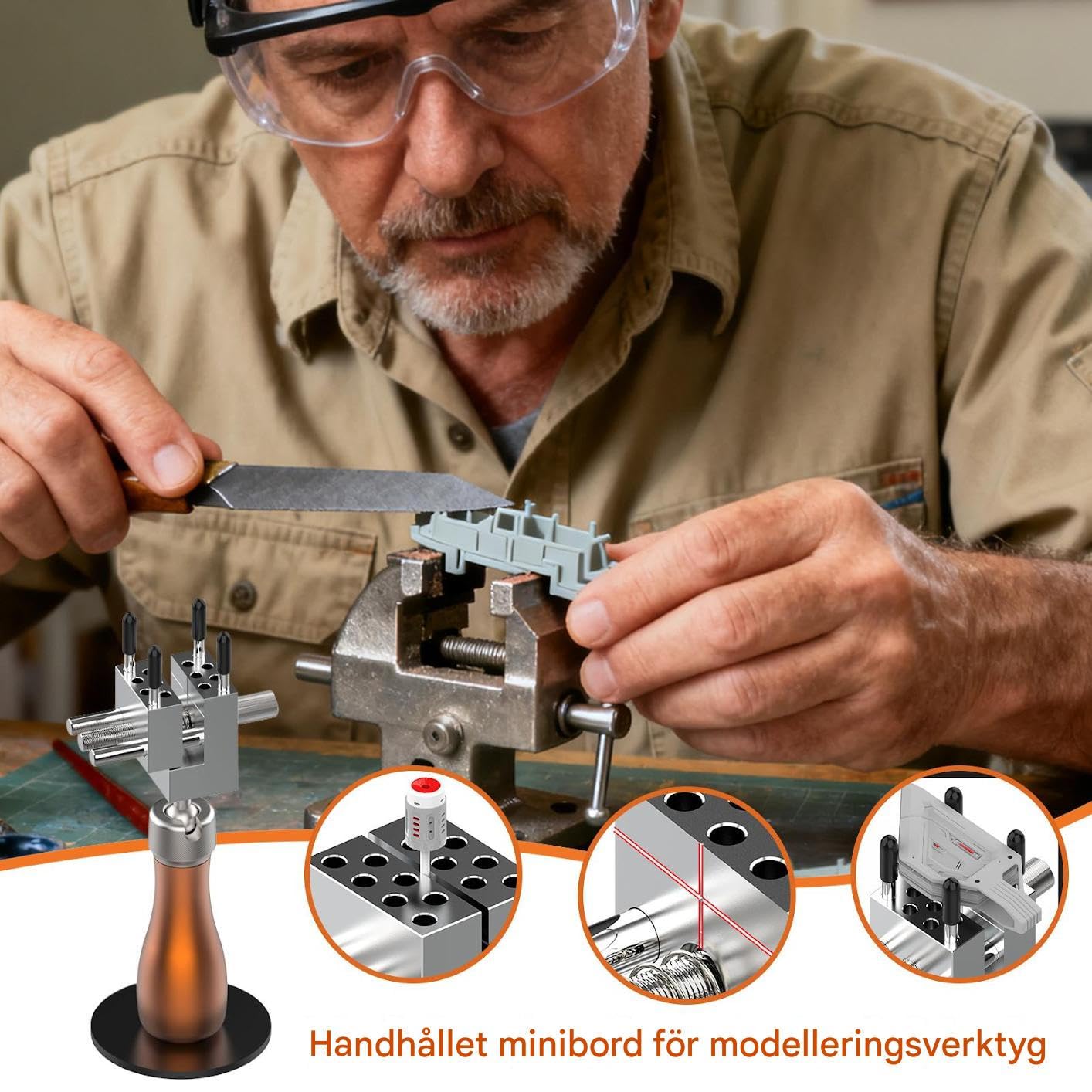 Piccola da banco | Morsetto per costruzione di modelli a tavolo | base di lavoro portatile per la riparazione di metalli, per la creazione di gioielli, lavorazione del legno, hobby, perforazi