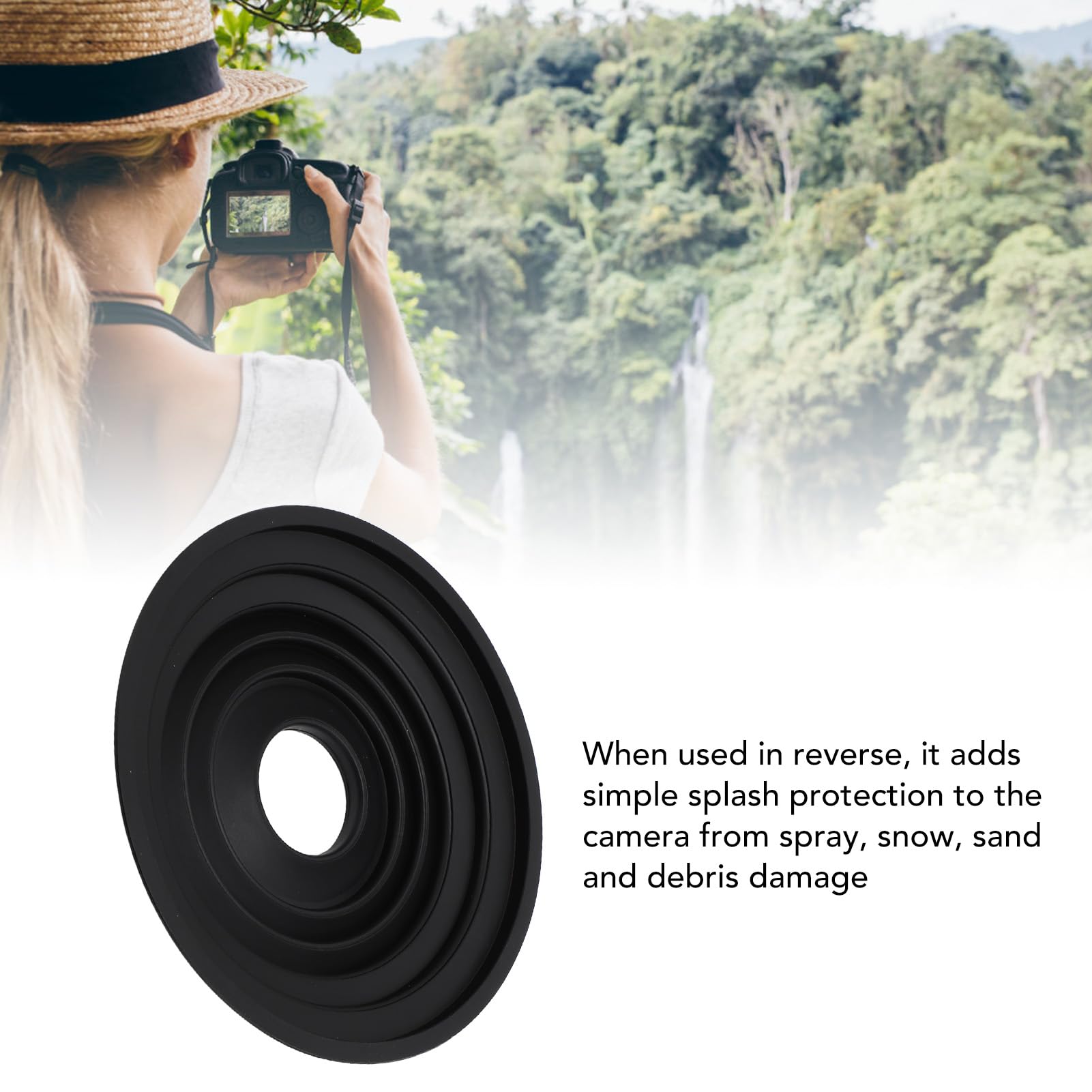Pare-Soleil Objectif Appareil Photo Souple Silicone - Anti-Reflet Pliable Protection Fenêtre Photo - 10