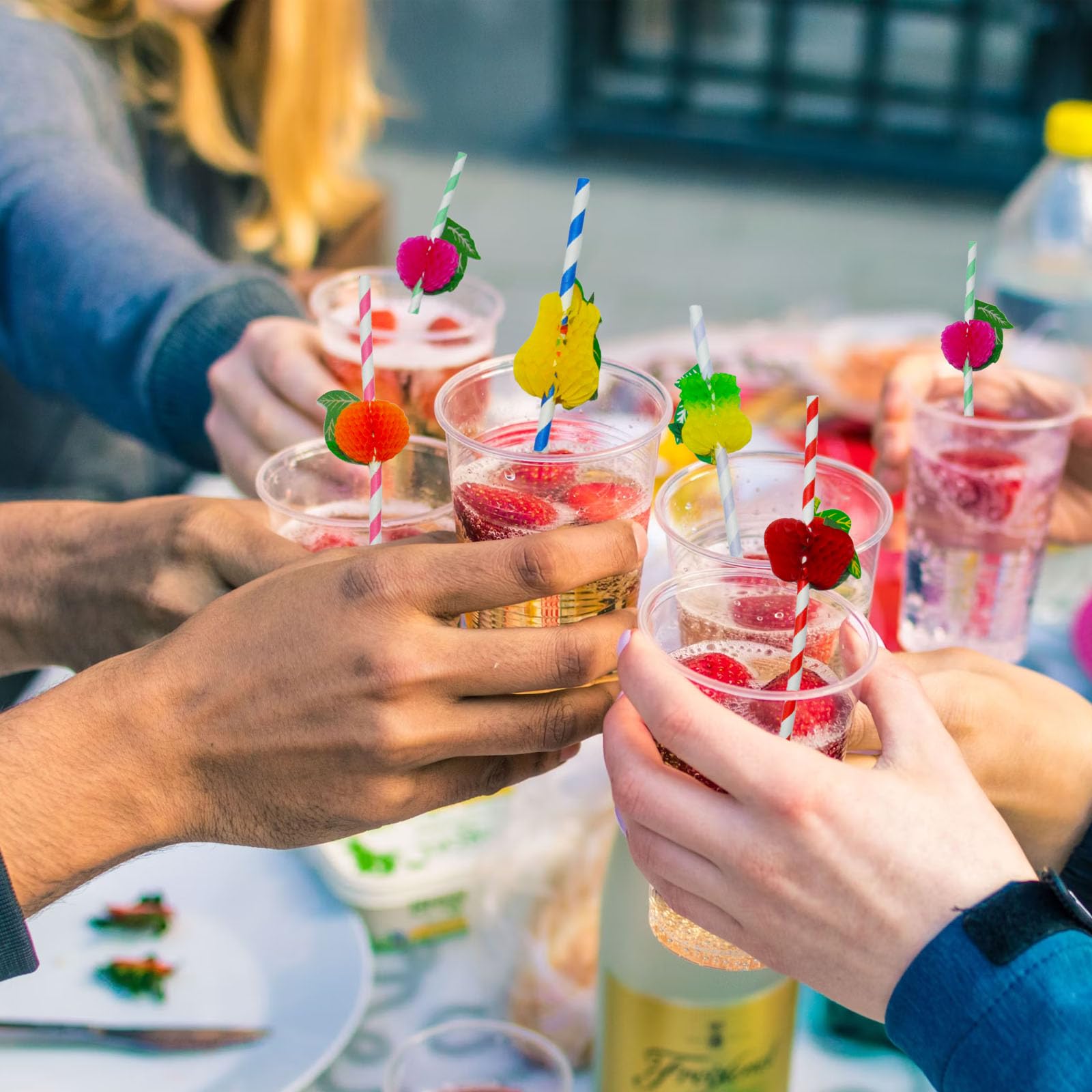 6 Touillettes Cactus Pour Boissons - Idéales Cocktails, Jus, Fêtes D'Été (Style Hawaiien)