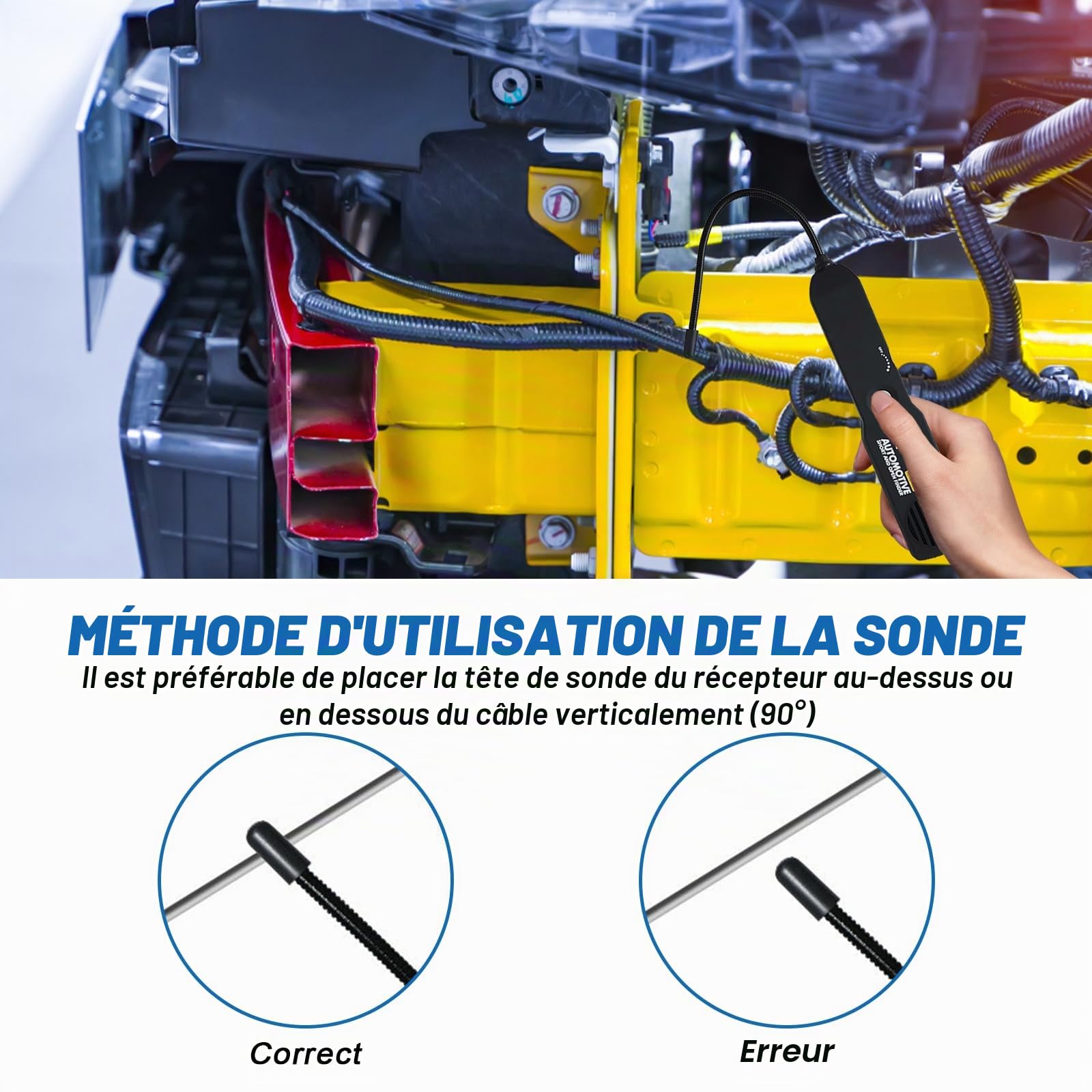 Testeur De Circuit, Testeur De Câble, Traceur De Fils, EM415PRO L'appareil De Contrôle De Câble, Detecteur De Cable Electrique, Détecteur Circuit Automobil, Câble Tracker, Traceur De Câble Portable