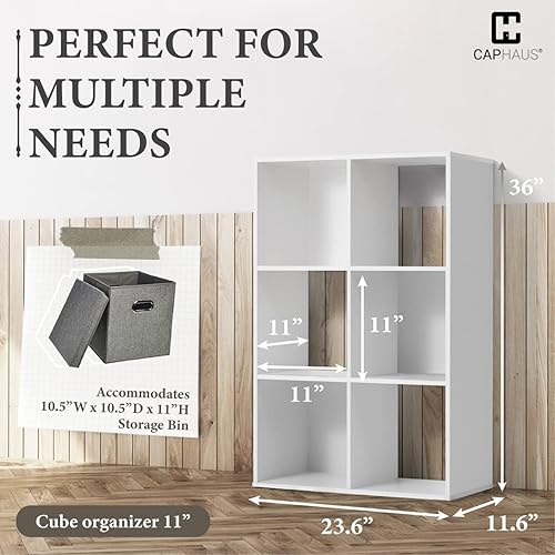 Miniatura 27 de Fencer Wire Estante organizador de almacenamiento de cubos de 11 pulgadas con parte posterior, con borde exterior, divisor de estantes de gris