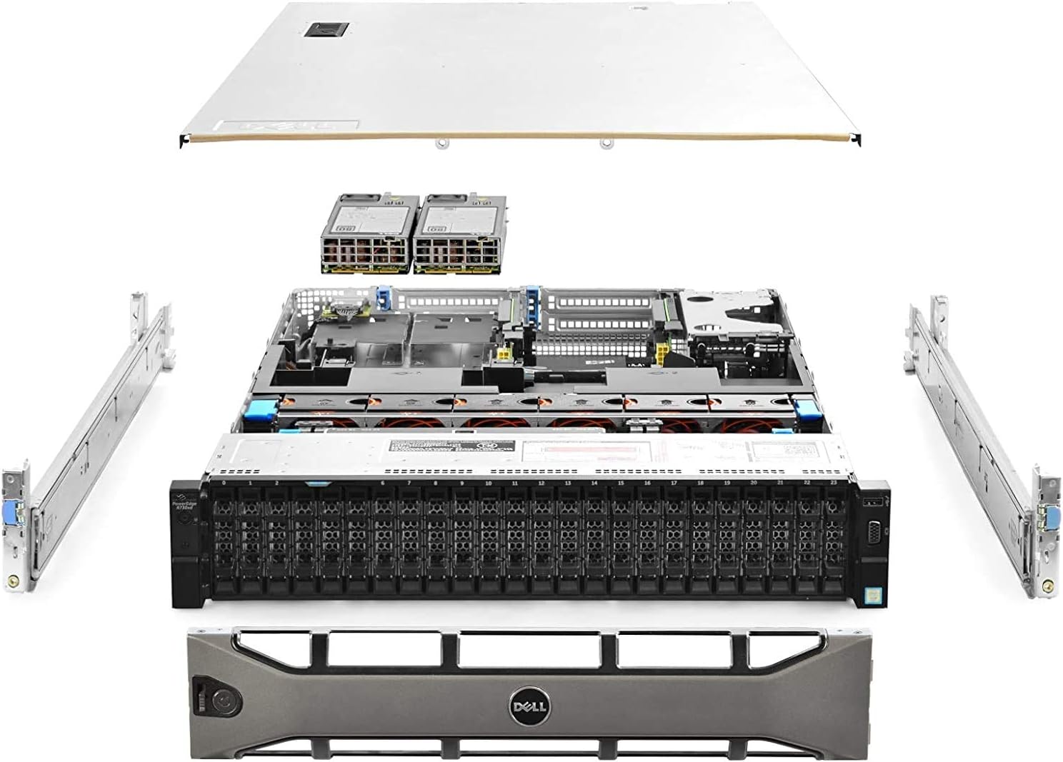 Dell PowerEdge R730xd Server 24B SFF, Dual Intel Xeon E5-2690 v4 2.6Ghz (28-cores Total), 256GB DDR4 RAM, 10x 1.2TB 10K SAS 12Gb/s, H730P 2GB RAID, 2x10Gb + 2x1Gb, Rails, Windows Server 2019 (Renewed)