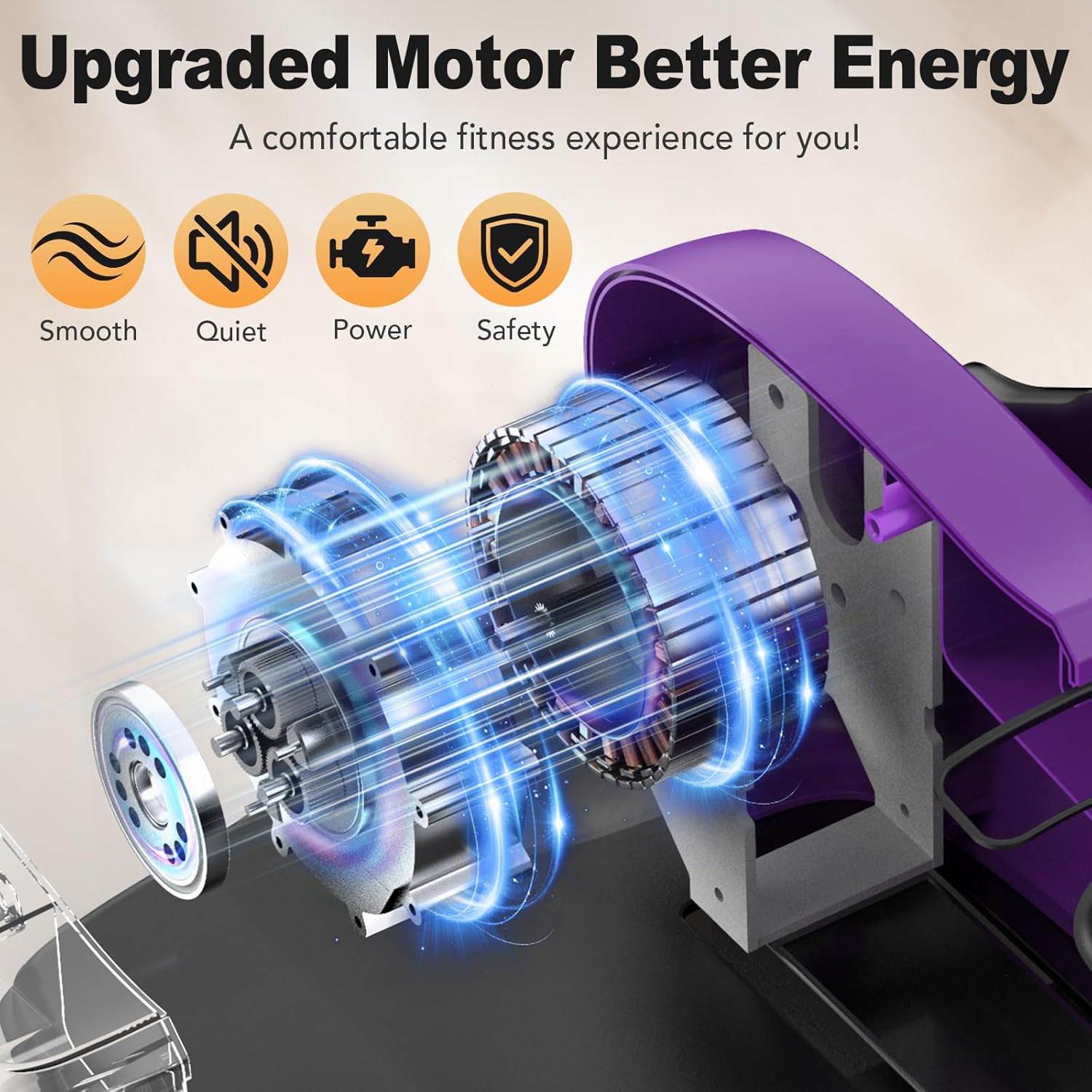 Under Desk Eliptical Machine wth with 12 Adjustable, RF Remote Control, Leg Exerciser for Seniors, Quiet and Non-Slip Mat for HomeOffice