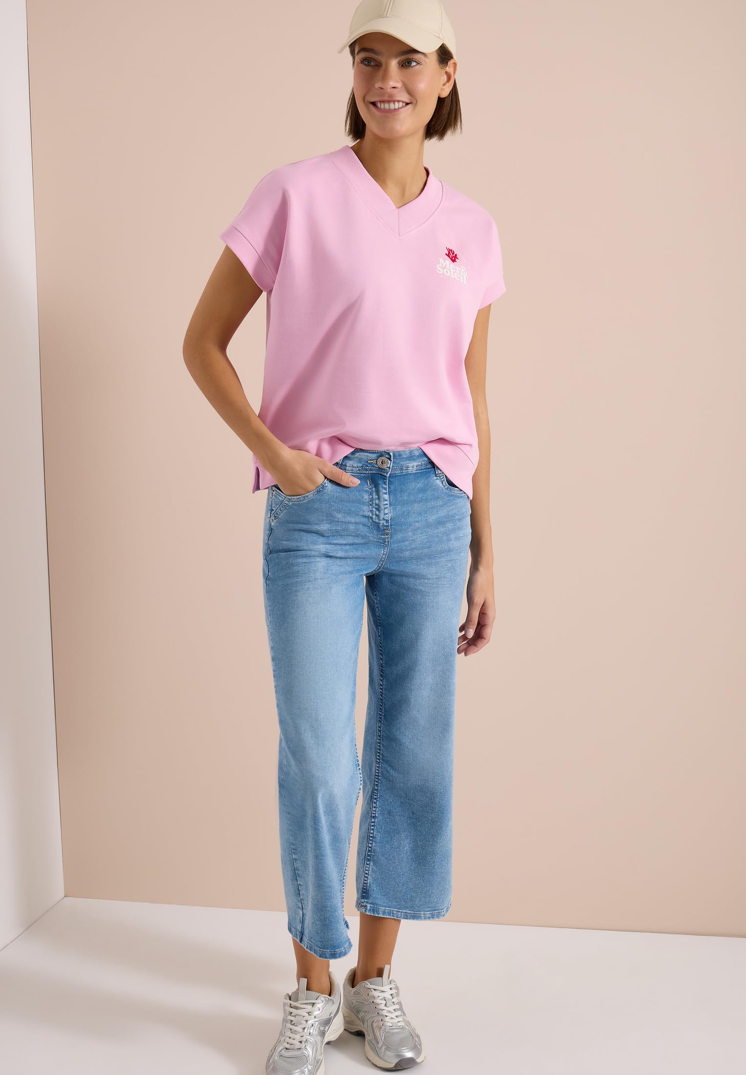 Cecil Kurzarm Sweatshirt mit Backprint