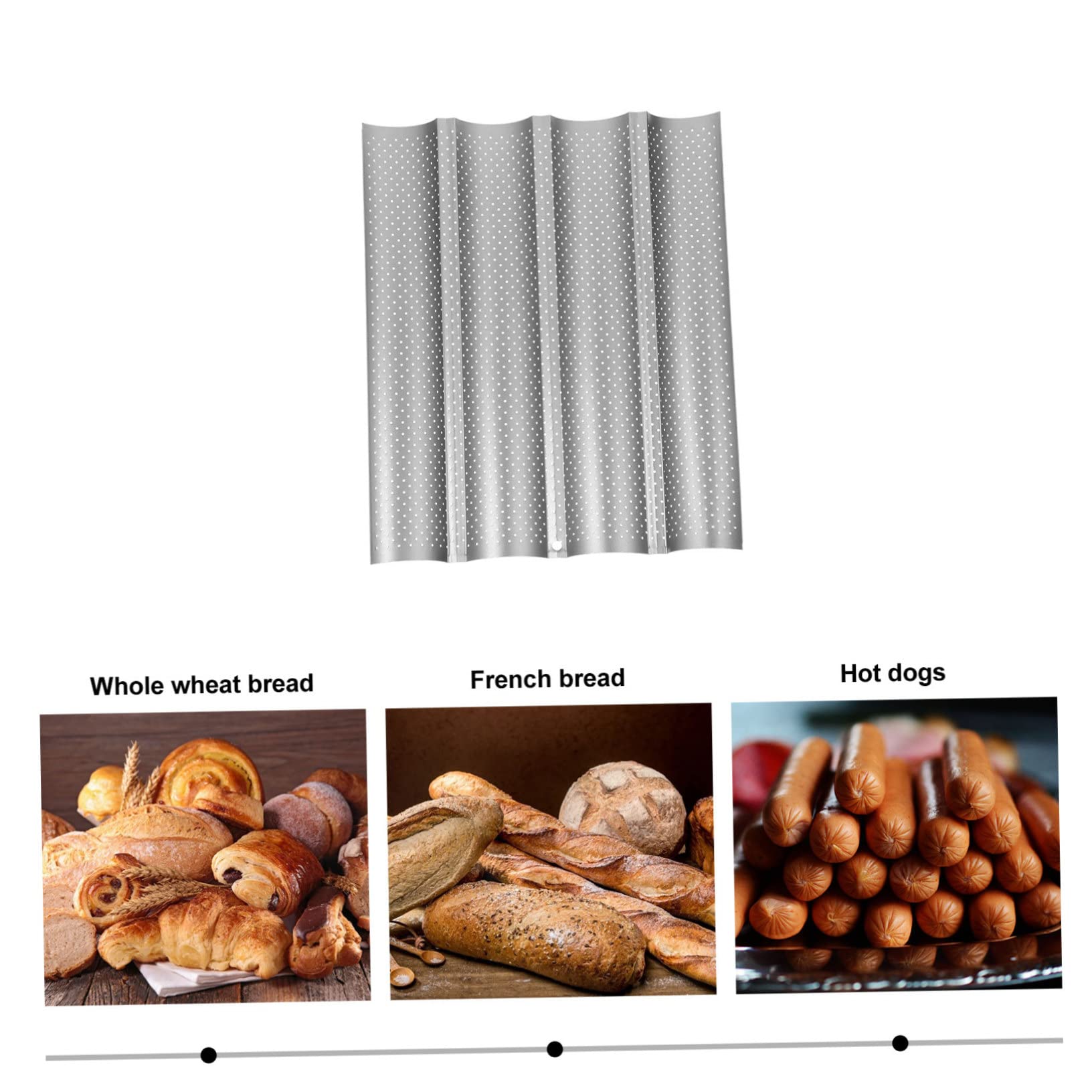 ABOOFAN Creative Non Stick French Bread Baking Pan Groove for Homemade Baguettes Easy Demoulding Cleaning for Daily Baking and