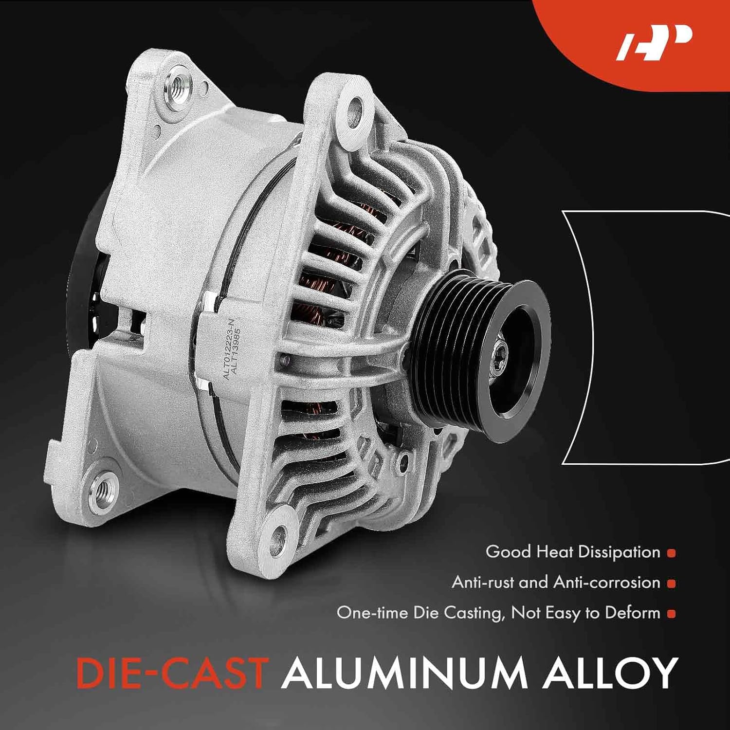 A-Premium Alternator Compatible with Dodge Ram 1500 2500 3500 2003-2006, Durango 2004, V8 5.7L, RWD/4WD, 136A 12V CW 7-Groove Pulley, Replace# 0124525006, 0124525051, 56028699AA