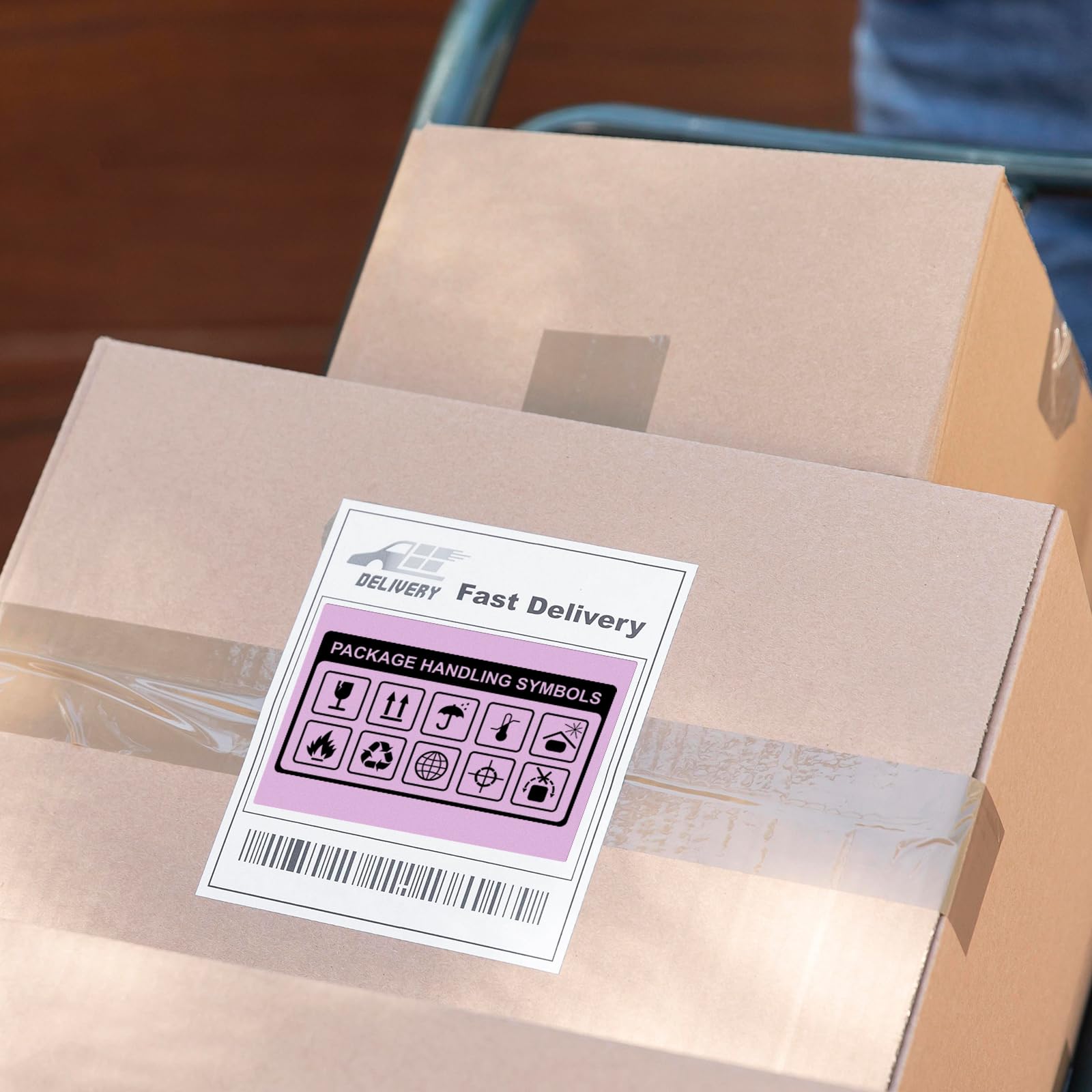 Purple Direct - Etichette termiche in vinile, 15,2 x 10,2 cm, autoadesive, rettangolari, impermeabili, per stampante, etichette di spedizione per codice QR, indirizzi fai da te, ufficio, 250