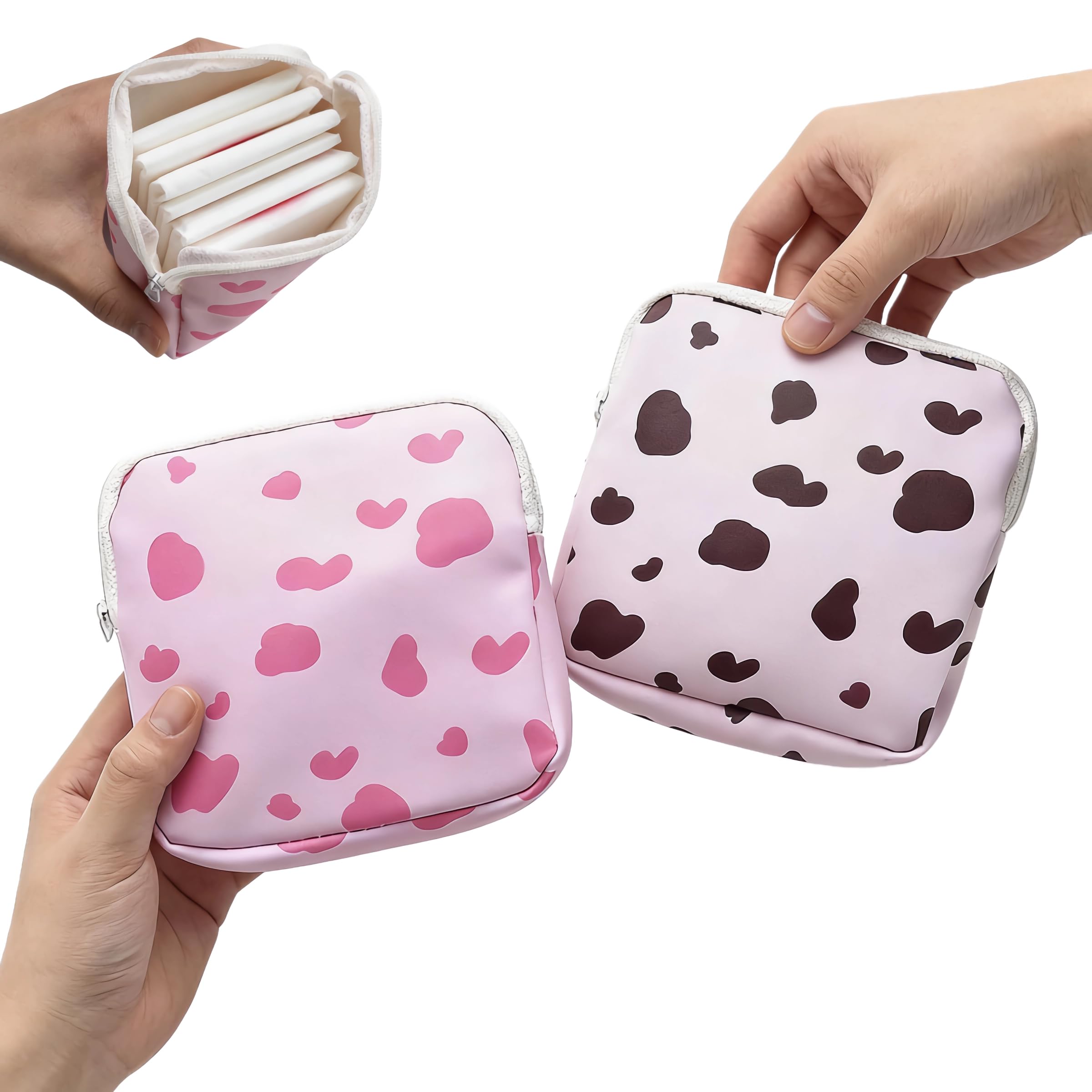 2-piece Sanitary Napkin Storage Pouch - Reusable Period Bag for Pads - Discreet pad Bag or Period Pouch