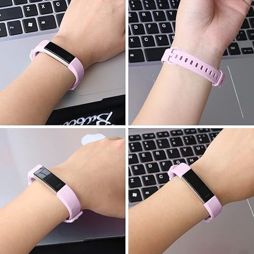 Miniatura 7 de Paquete de 5 correas deportivas compatibles con Fitbit Alta HR y Alta, correas clásicas de repuesto de silicona suave (paquete de 5 D, grande)