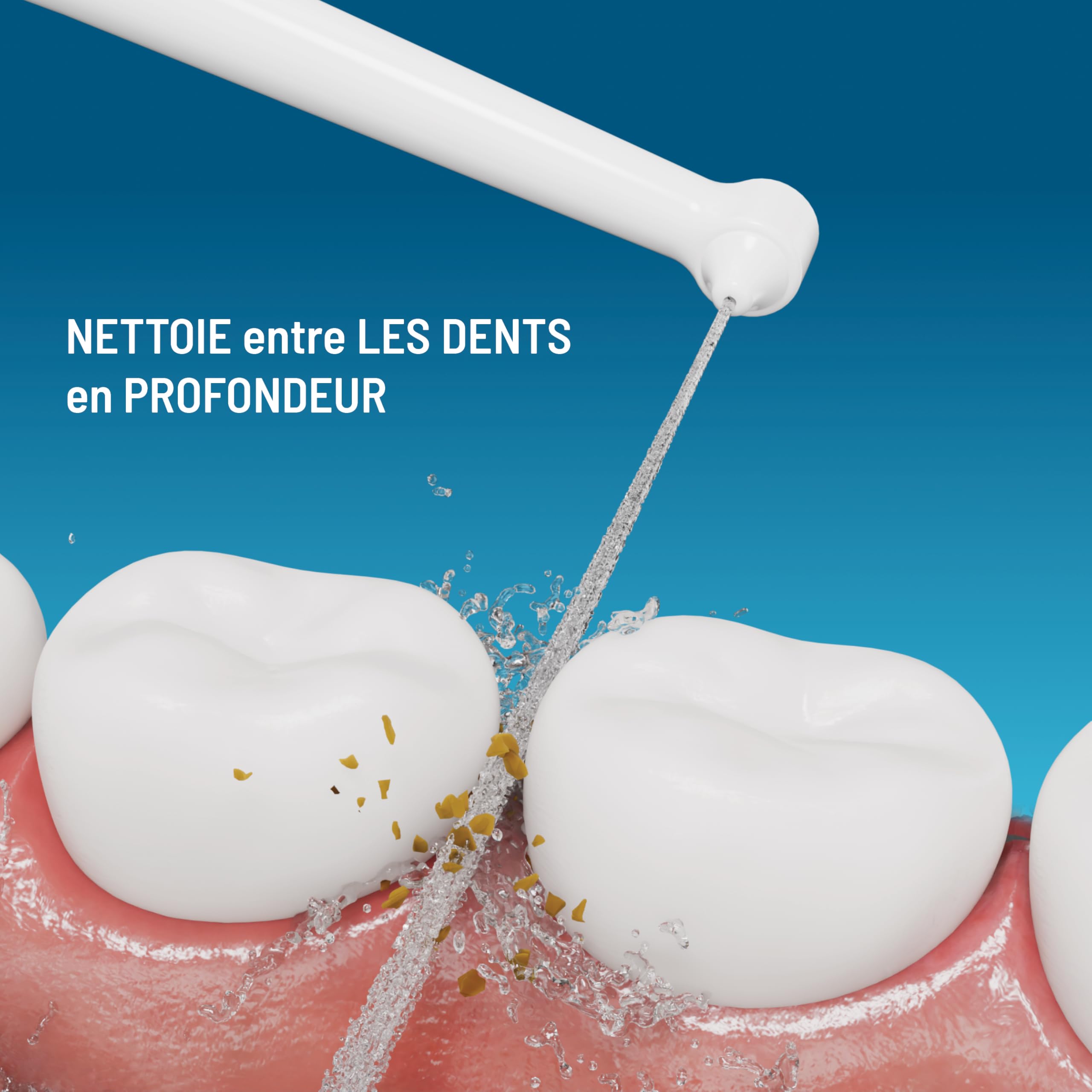 Haepi Julia – Brosse à dents électrique sonique 3 en 1 | Brossage +Jet interdentaire +Détartrage | 48 000 vibrations/min | Rechargeable USB | Pour gencives sensibles & porteurs d'appareils dentaires
