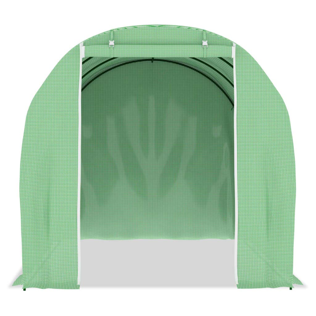 Serre Tunnel 6,86 m² 3,43x2x2 m Abri de Jardin avec Cadre en Acier galvanisé, Tissu maillé PE 140 g/m², fenêtres Ventilation, Porte Large, idéal pour Culture, Plantation