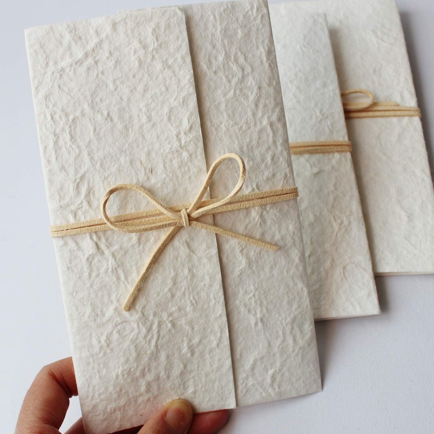 Vintage Off White Wedding Invitations with Envelopes Rustic Invitations for Unique Wedding Theme Soft Super Quality Paper - Set of 20