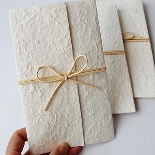 Vintage Off White Wedding Invitations with Envelopes Rustic Invitations ...