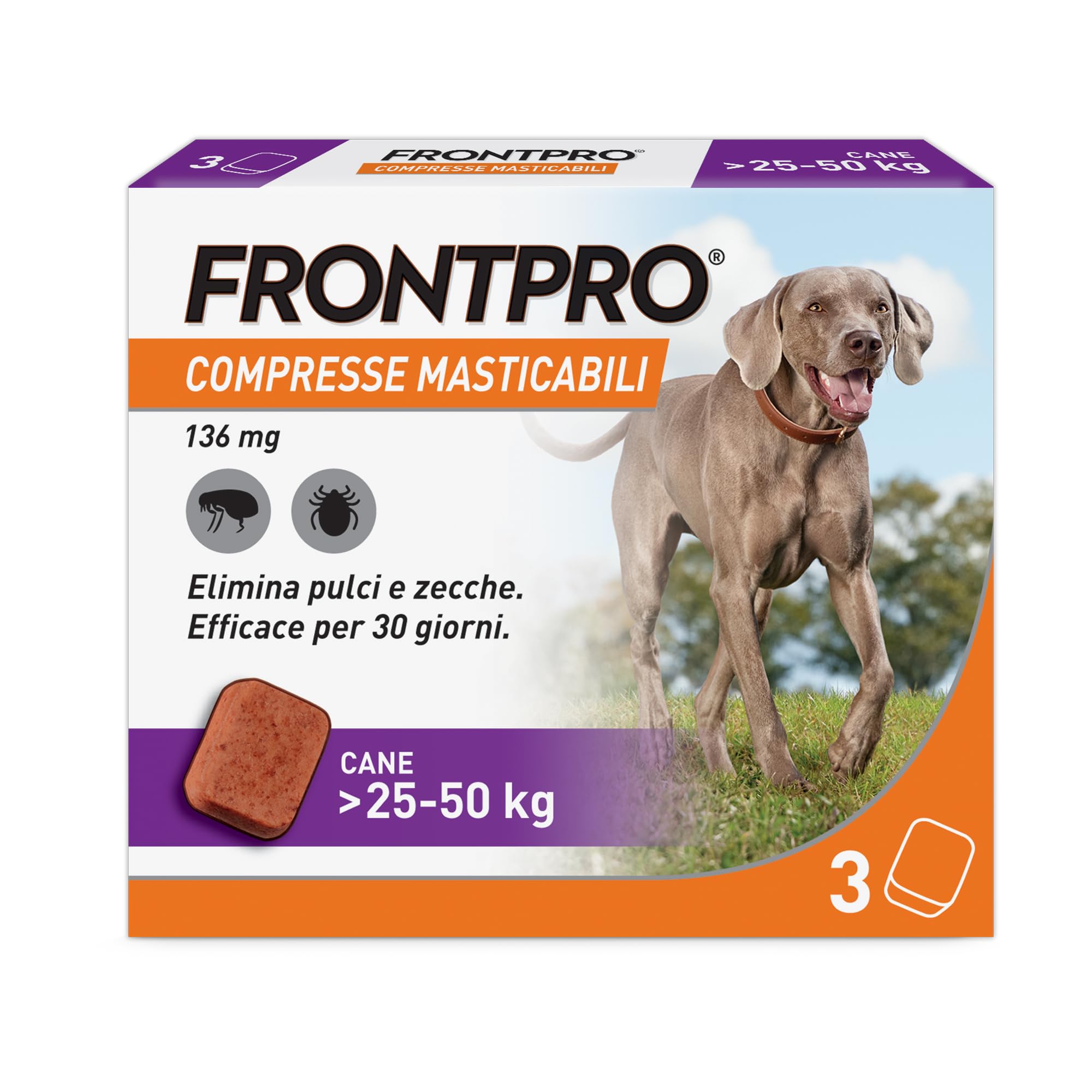 Frontpro 3 compresse 25-50kg 136mg