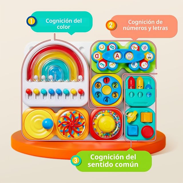 Foto 4 de 6 de auby Busy Board 3.0 Sensorial 1-6 Años: Juguete Desmontable & Ensamblable con 7 Herramientas Portátiles