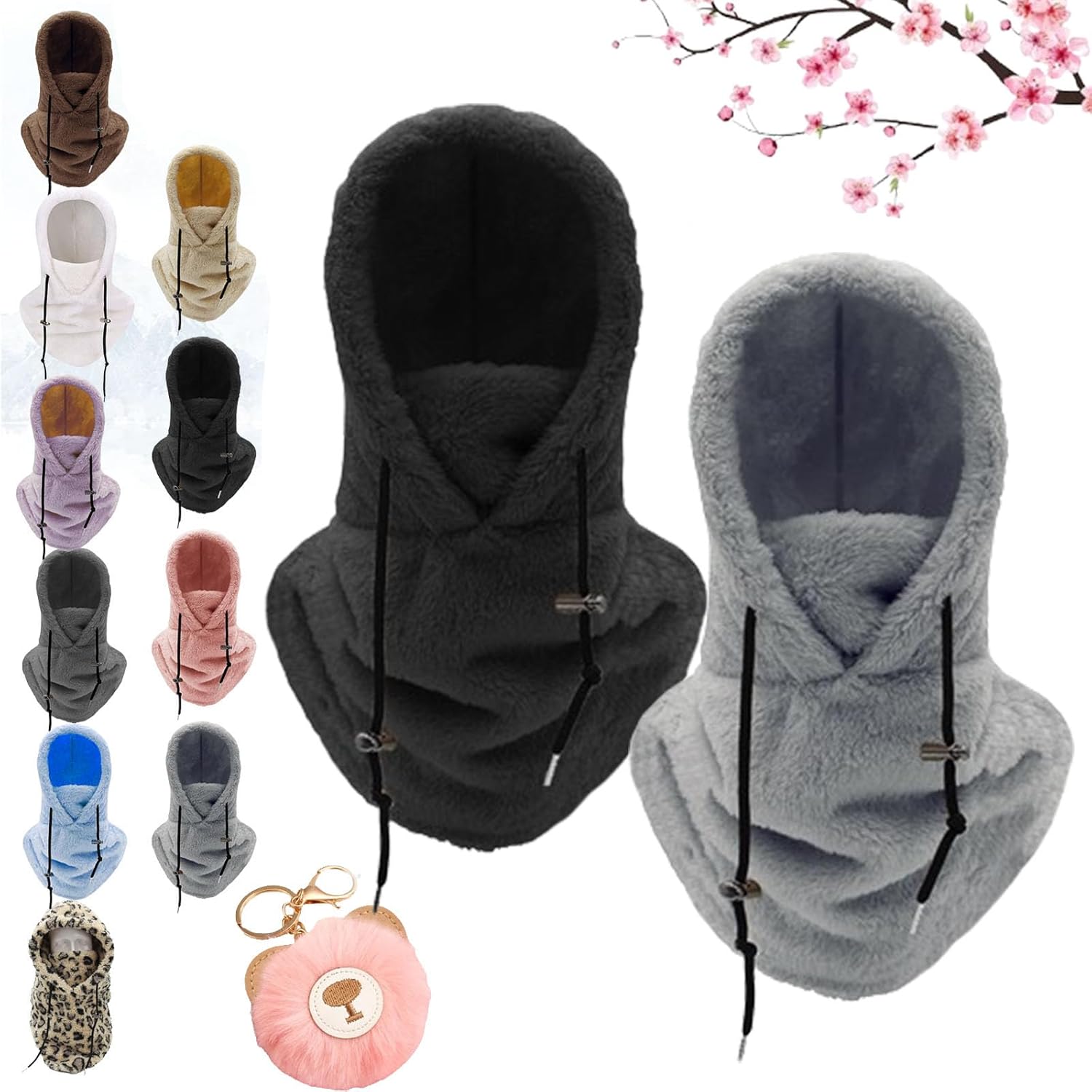 Goodwillbrave Sherpa Hood Ski Mask, Sherpa Ski Hood, Sherpa Hood