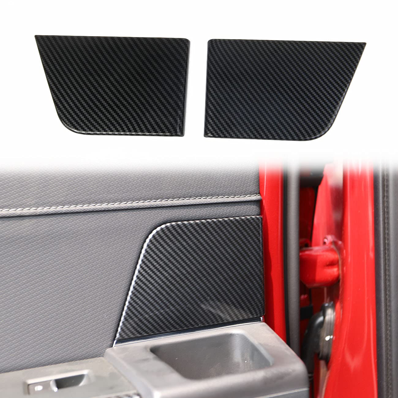 Poignées de porte arrière carbone Ford F150 2021+ accessoire intérieur pick-up