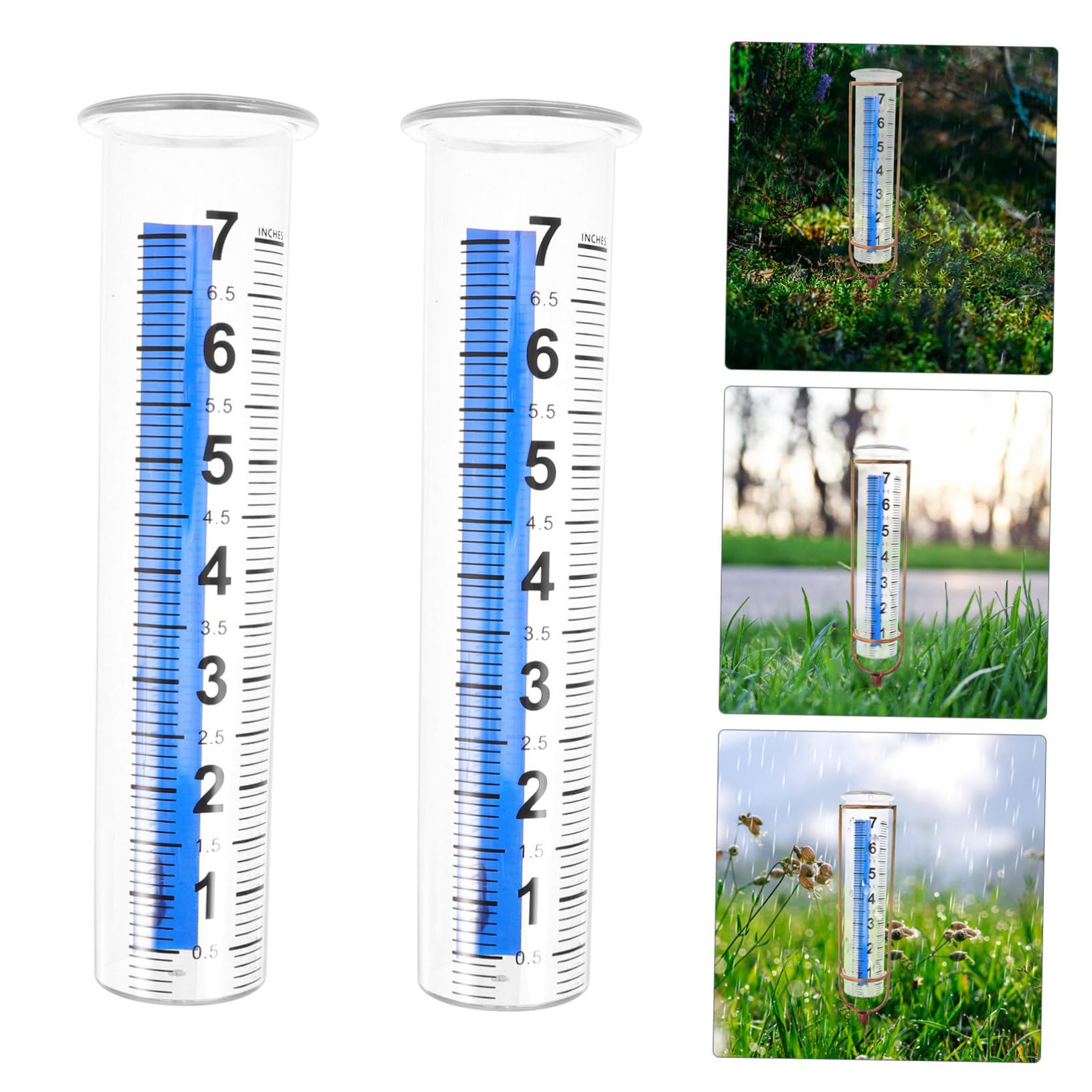 SUPVOX 3 Set Pluviometro Da Giardino Misura Espandibile Pluviometri Classificati Per Esterni Kit All'aperto Pluviometro A Cono Supporto Per Pluviometro Plastica Riutilizzabile 2 Pezzi * 3