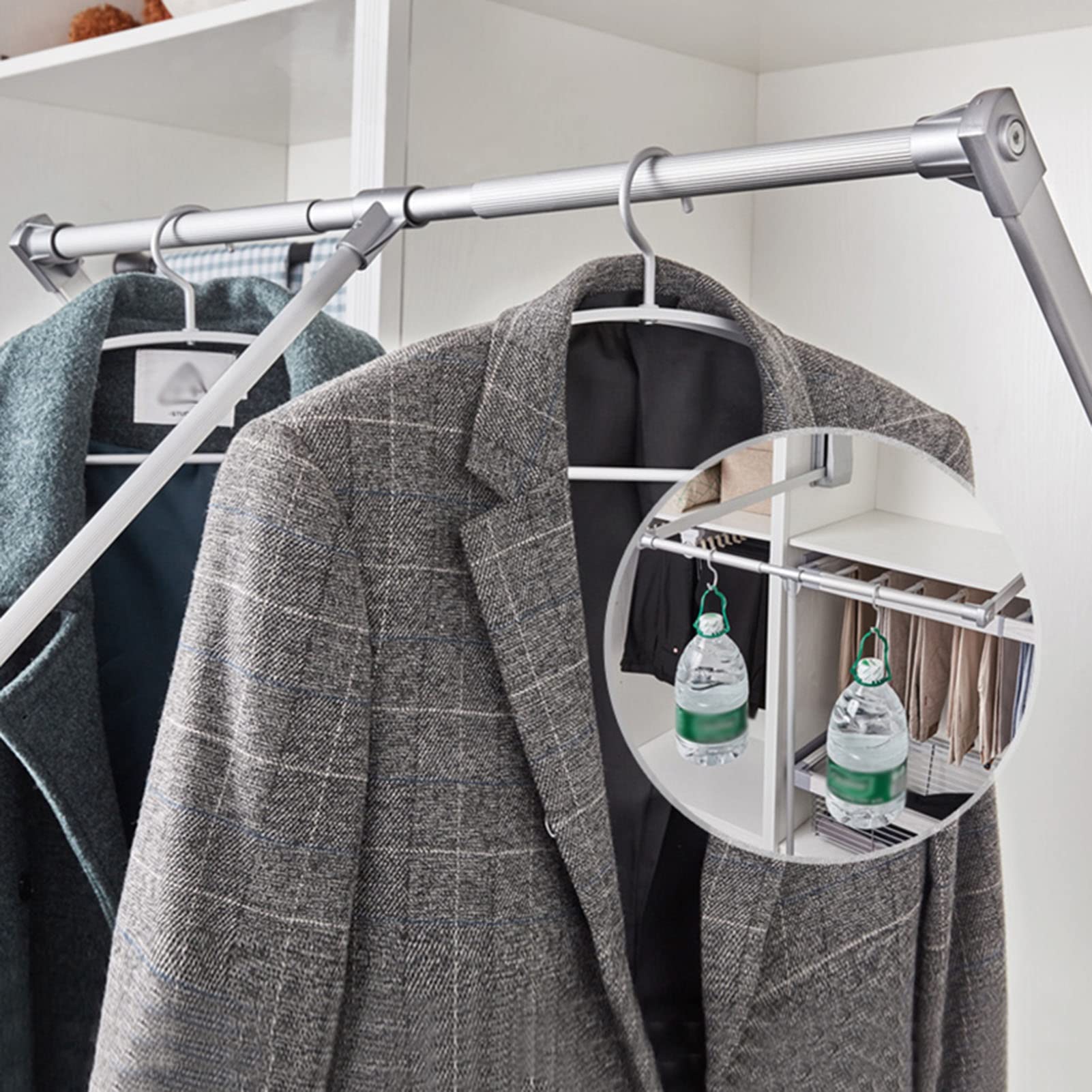 Buy Pull Down Closet Rod Aluminum Adjustable 55120 cm Heavy Duty