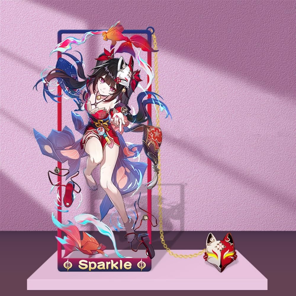 1PC Honkai: Star Rail Figure Metal Bookmark Game Bookmark with Chain Stationery Gift (Sparkle) โ image 1