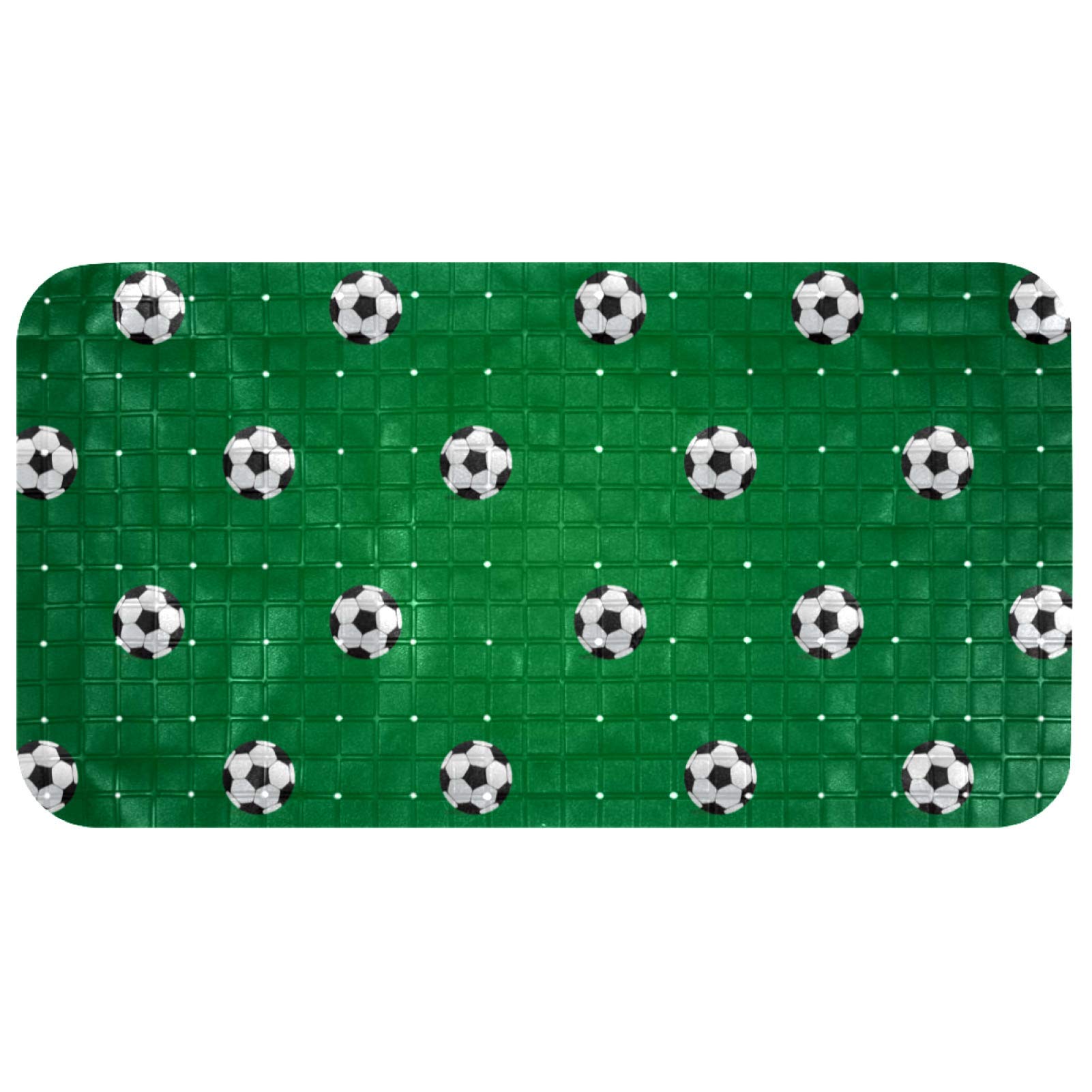 Alfombrilla de baño de fútbol verde Bennigiry ideal para duchas infantiles seguras