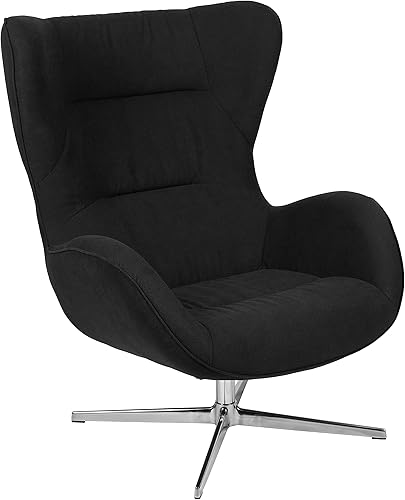 Miniatura 8 de Flash Furniture Silla de recepción lateral de tela naranja serie Egg Naranja (Orange Fabric),Tela Aqua,negro, cuero, (Black LeatherSoft),Gris