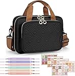 Bible Cover Case for Women 【w/6 Highlighters & Tabs】 Large Bible Bag, Bible Study Supplies Bible Journaling Kit Book Carrying Case, Mothers Day Christian Gifts