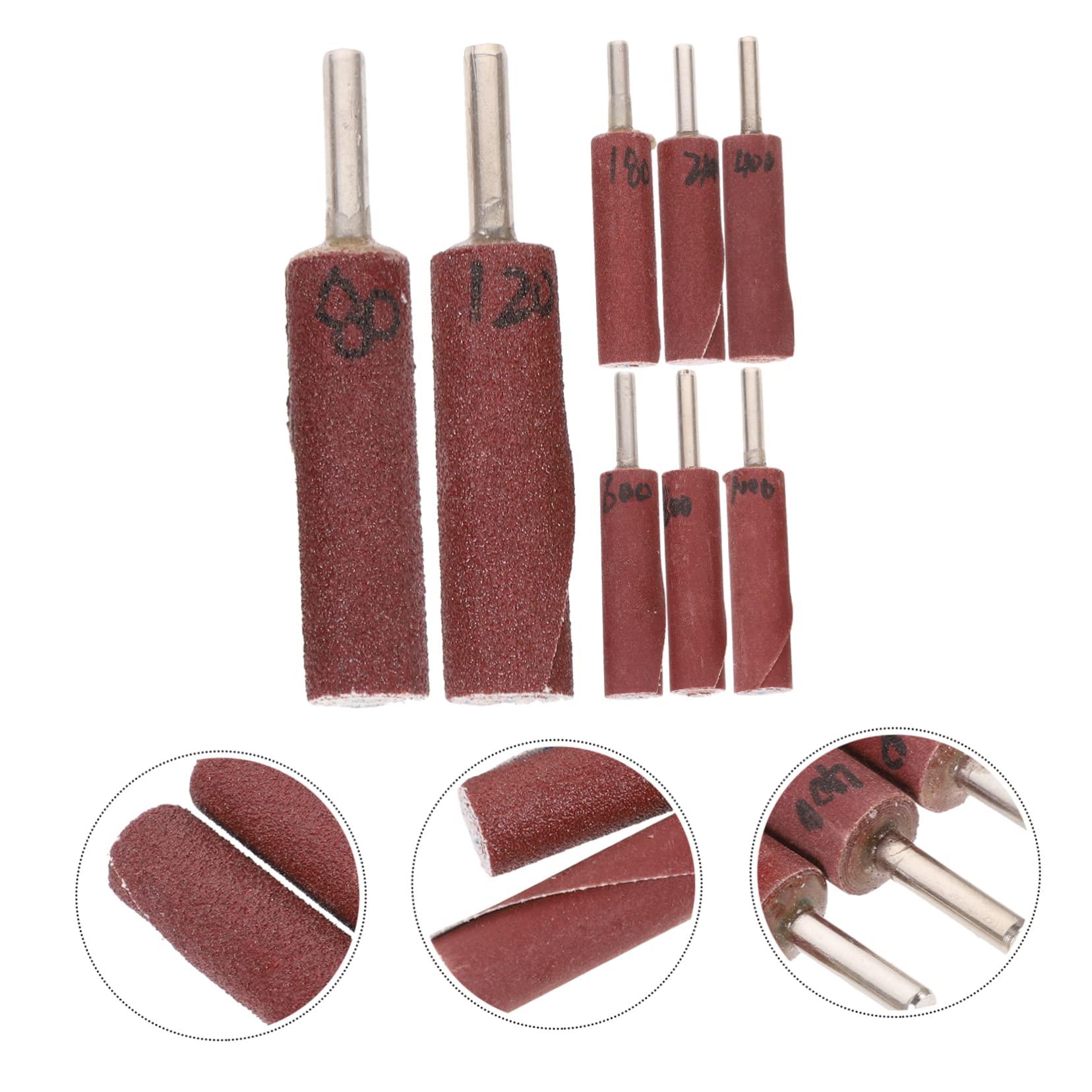 Operitacx 3 Set Kit Ruote Lamellari Abrasive con Cilindrico per Levigatura e Lucidatura Dettagliata Alta Resistenza e Granulometrie per Spazi Stretti