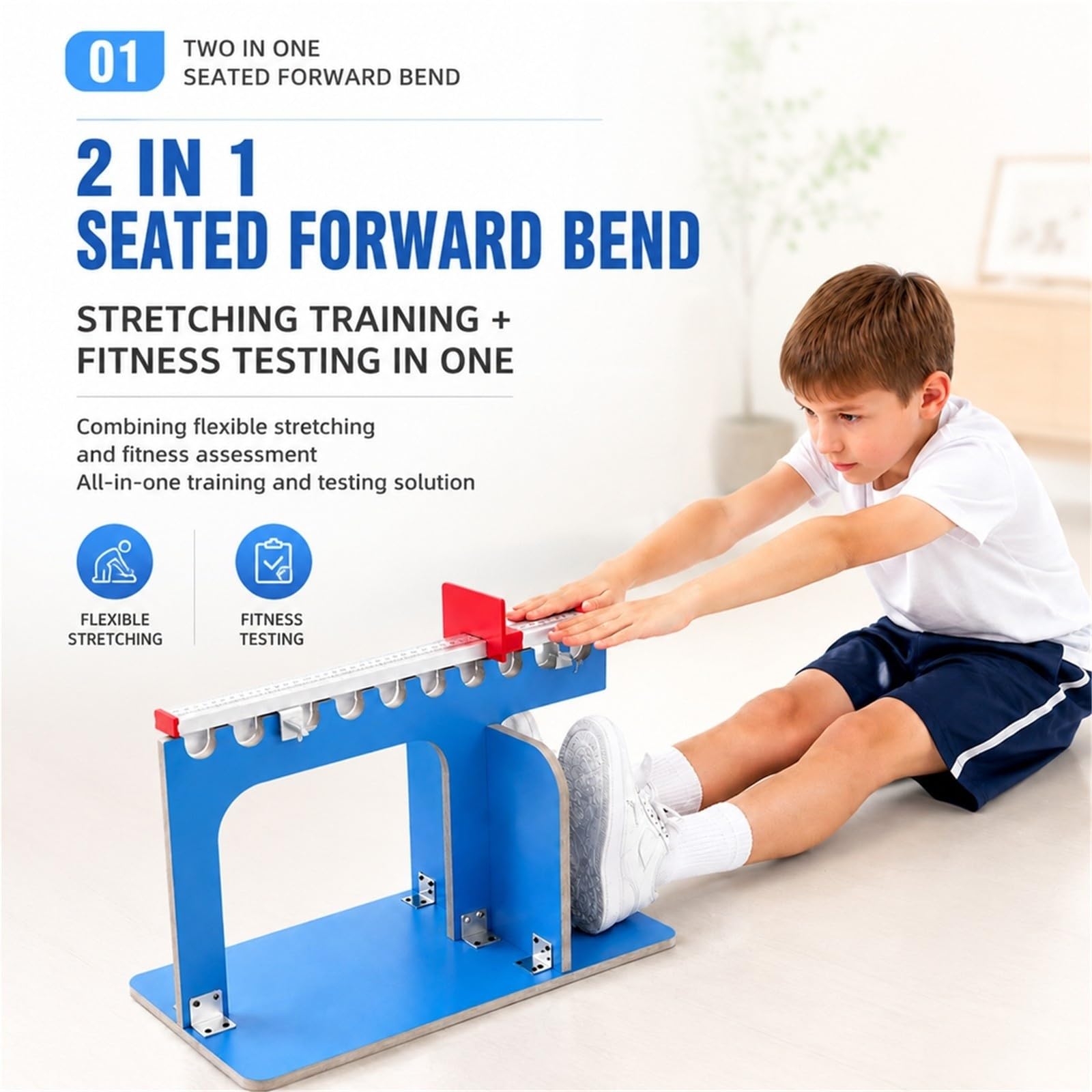 Strumento 2 in 1 per il test di flessibilità seduti & allenatore stretching