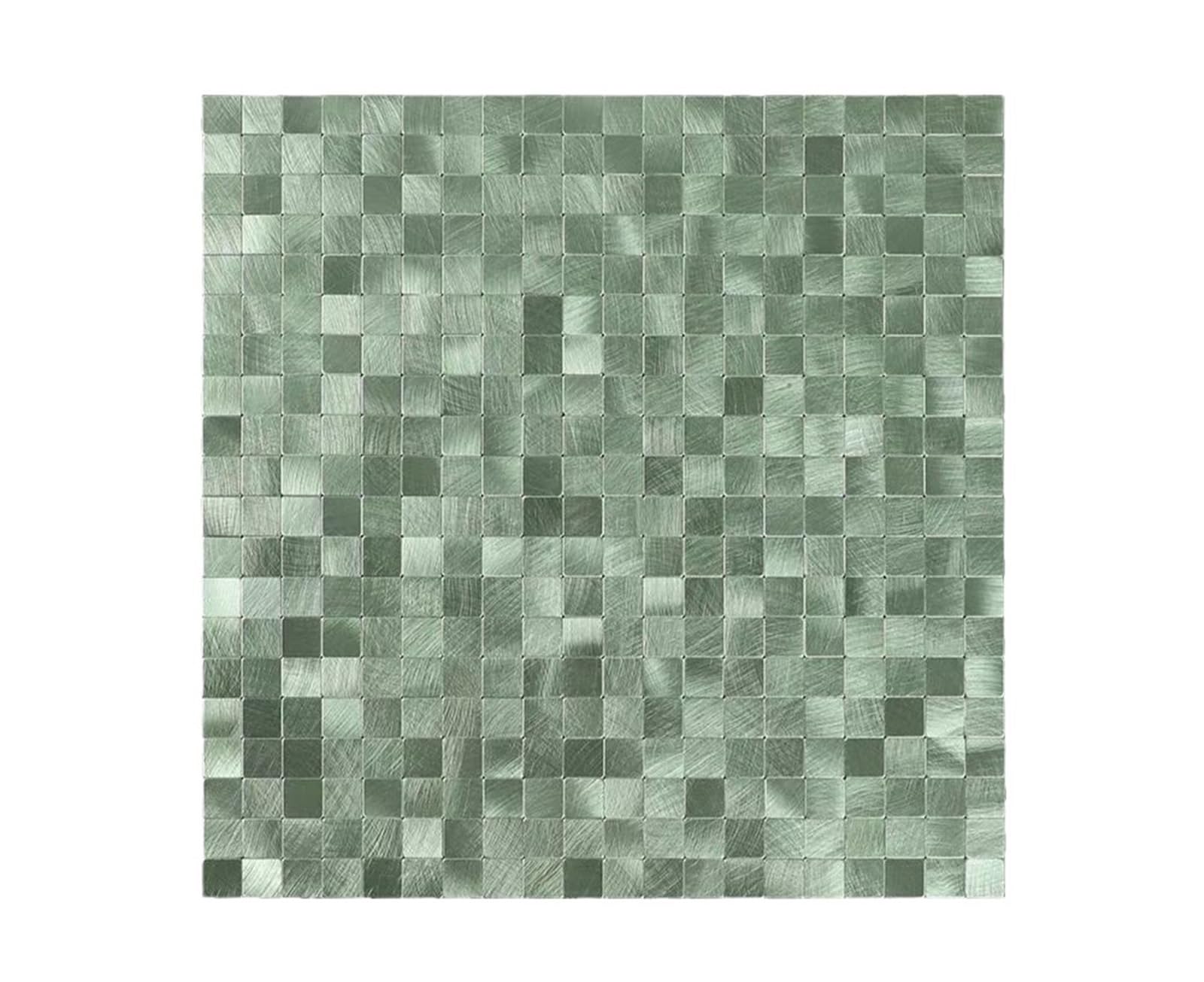 Metal splashback Self-Adhesive Metal Mosaic Tile Kitchen Backsplash Bathroom Shower Background Decorative Wall Aluminum Composite Panel Tiles(Black)
