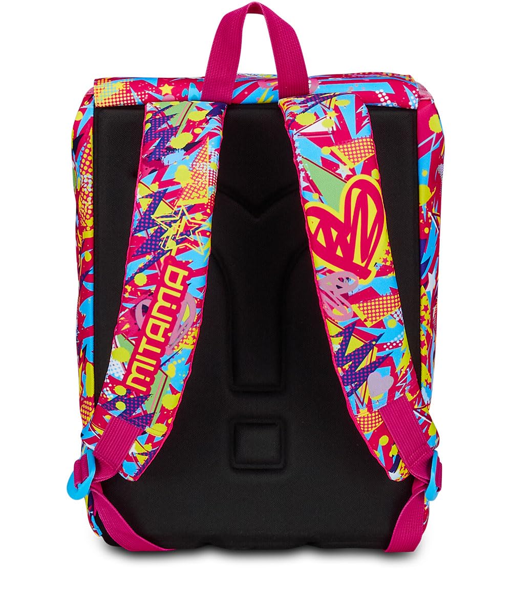 Mitama Mochila extensible Butterfly con bolsillo frontal, rosa, escuela primaria y tiempo libre, niña, Rosa, Talla única, Mochilas rucksack