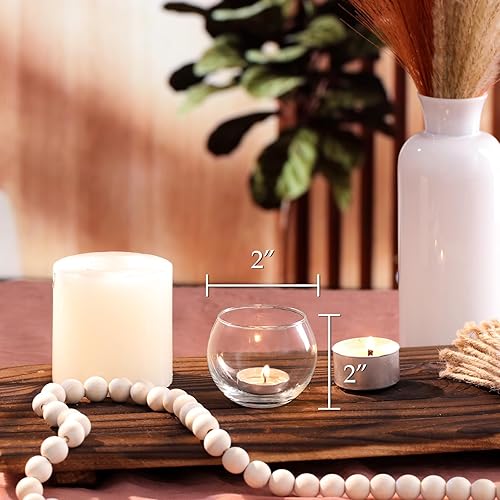 Miniatura 2 de LAMORGIFT 24 portavelas votivas transparentes, portavelas de cristal a granel, bonitos portavelas pequeños jarrones para bodas, compromisos,